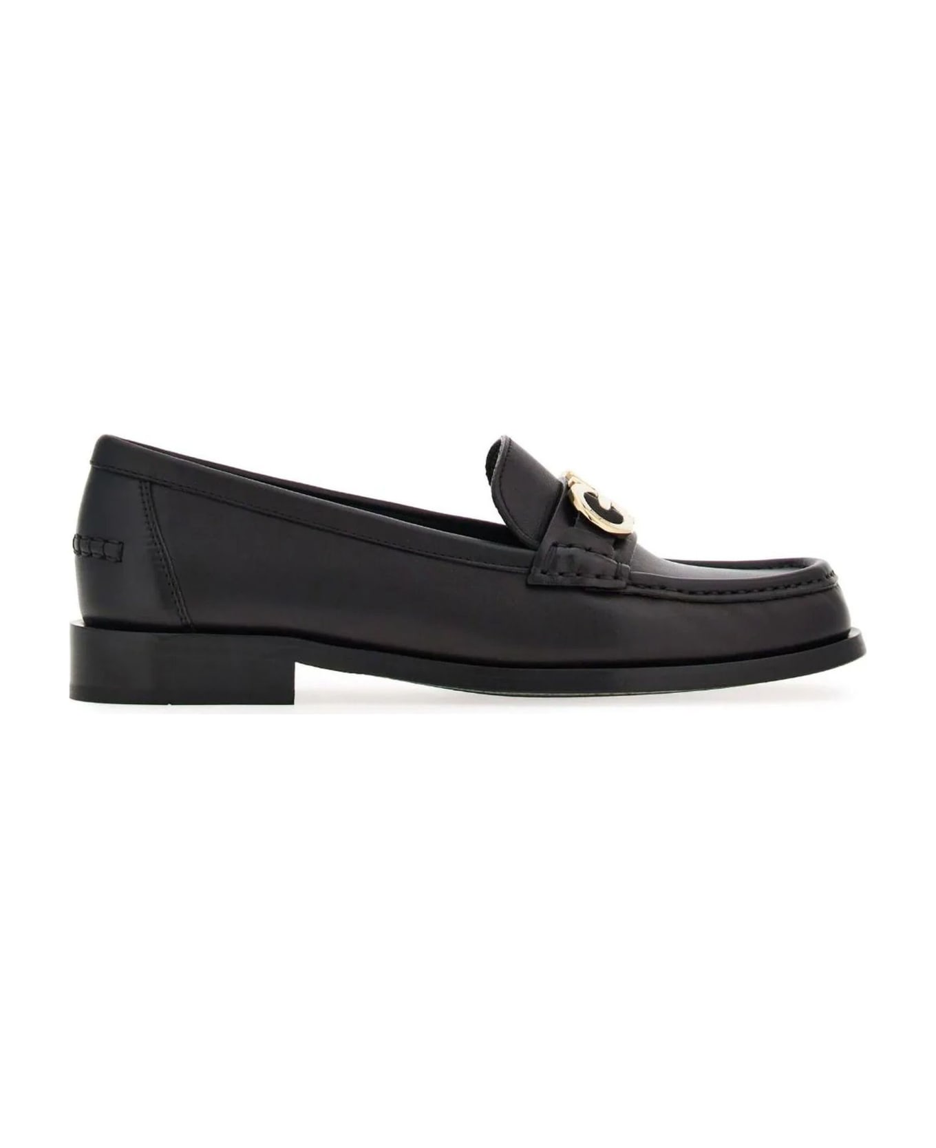 Ferragamo Black Calfskin Loafer - Black