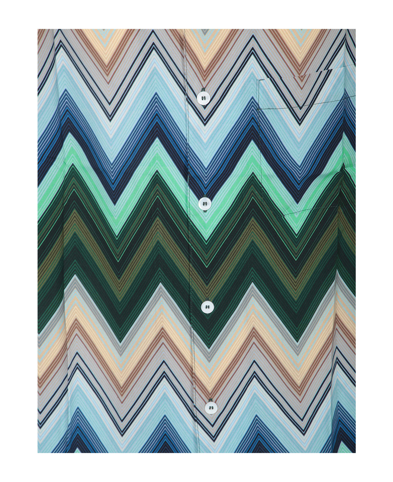 Missoni Multicolor Zigzag Shirt - Green
