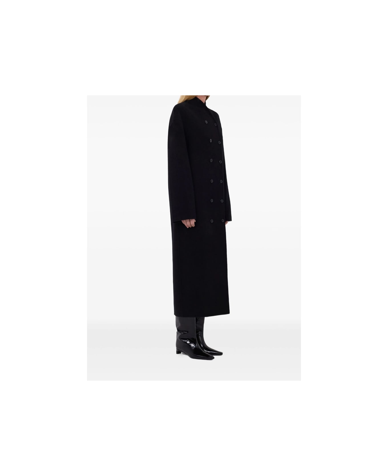 Loulou Studio Coat - BLACK