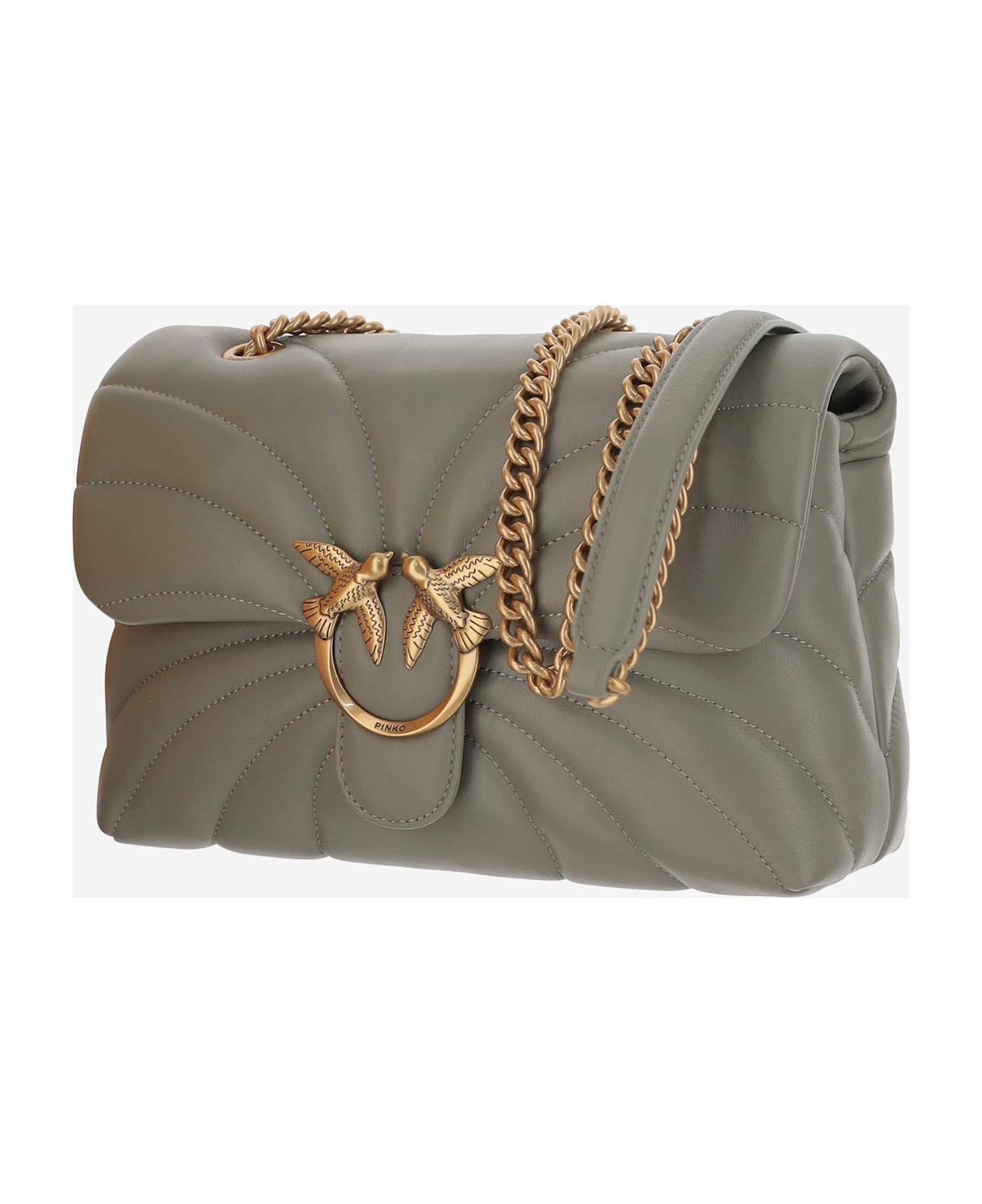 Pinko Classic Love Bag Puff Quilt Shoulder Bag - Green