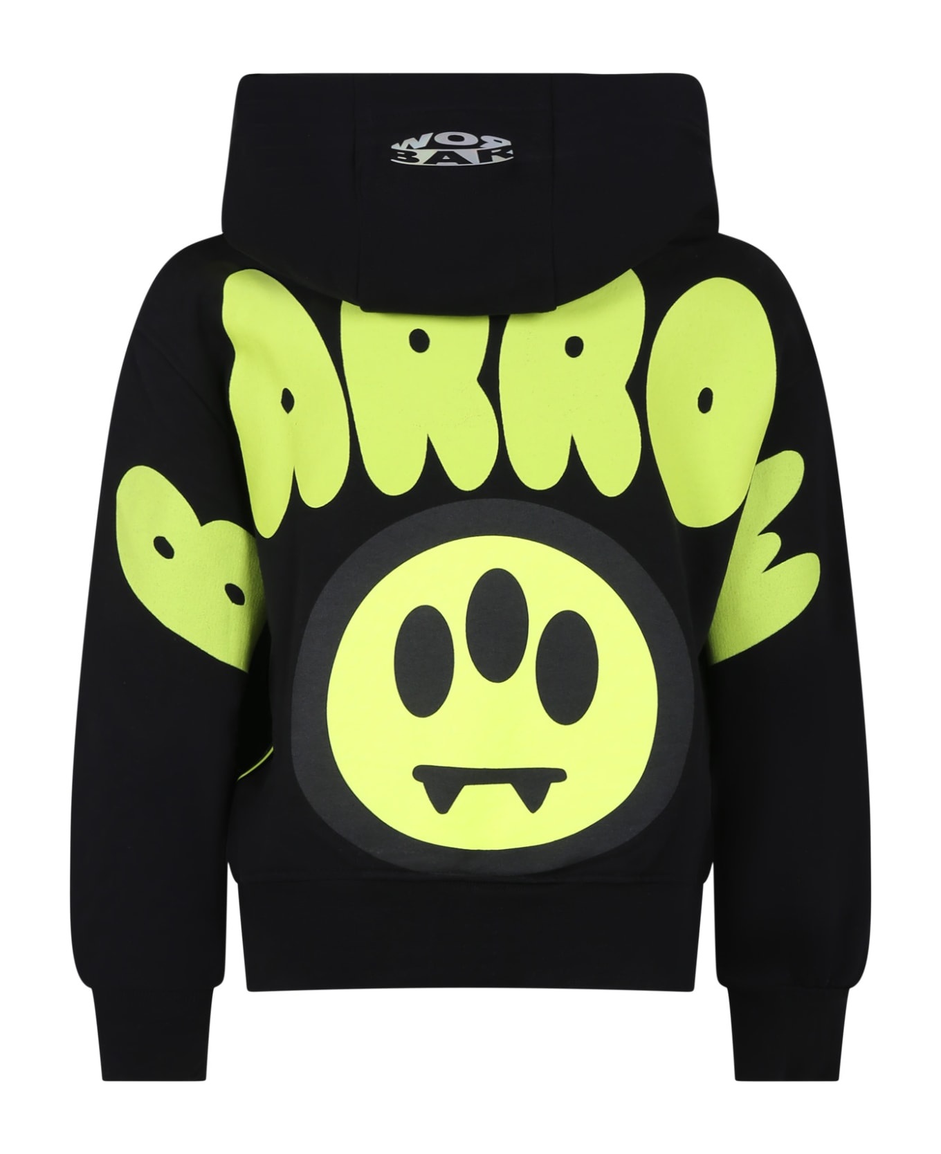 Barrow Black Sweatshirt For Kids With Logo And Iconic Smiley Face - Nero ニットウェア＆スウェットシャツ