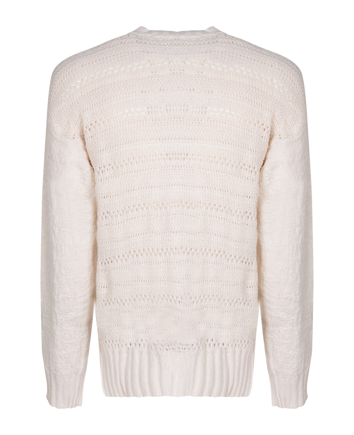 Atomo Factory Destroy Ivory Sweater By Atomo Factory - White