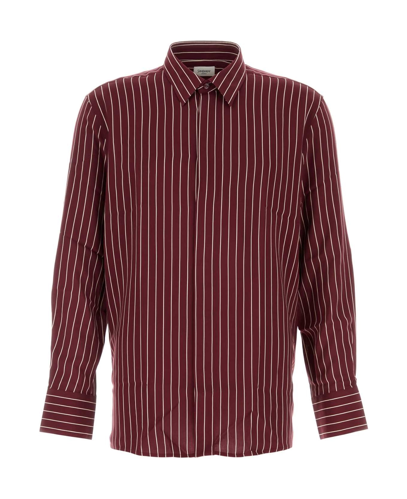 Saint Laurent Embroidered Viscose Shirt - BORDEAUXCRAIE