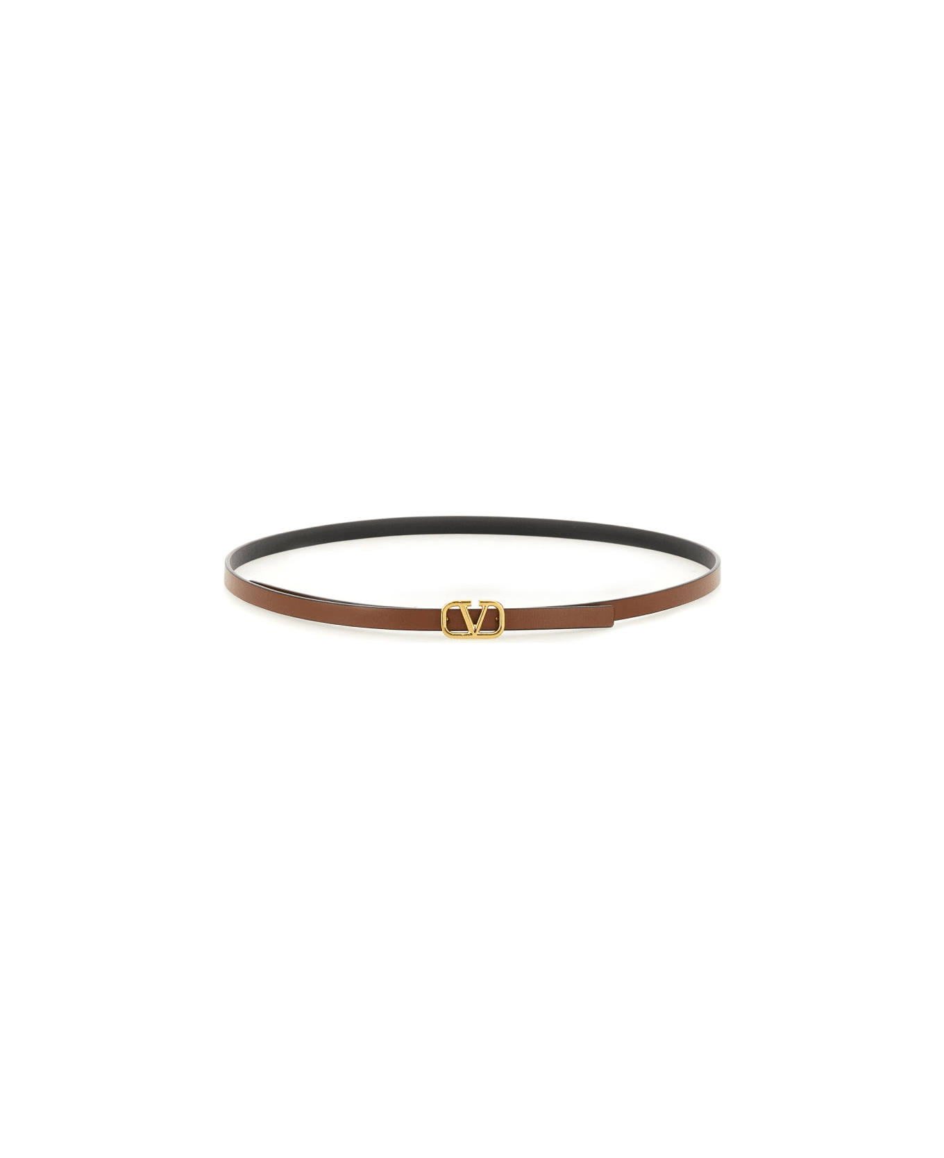 Valentino Garavani Vlogo Signature Reversible Belt - BROWN