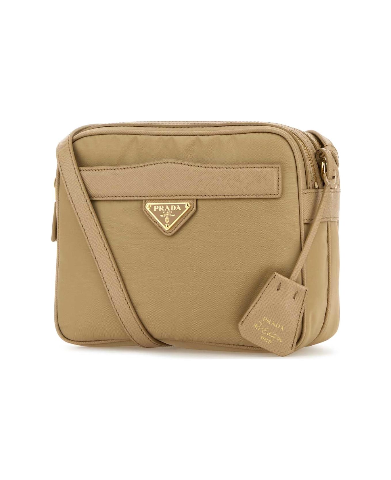 Prada Beige Re-nylon Crossbody Bag - CAMMELLO