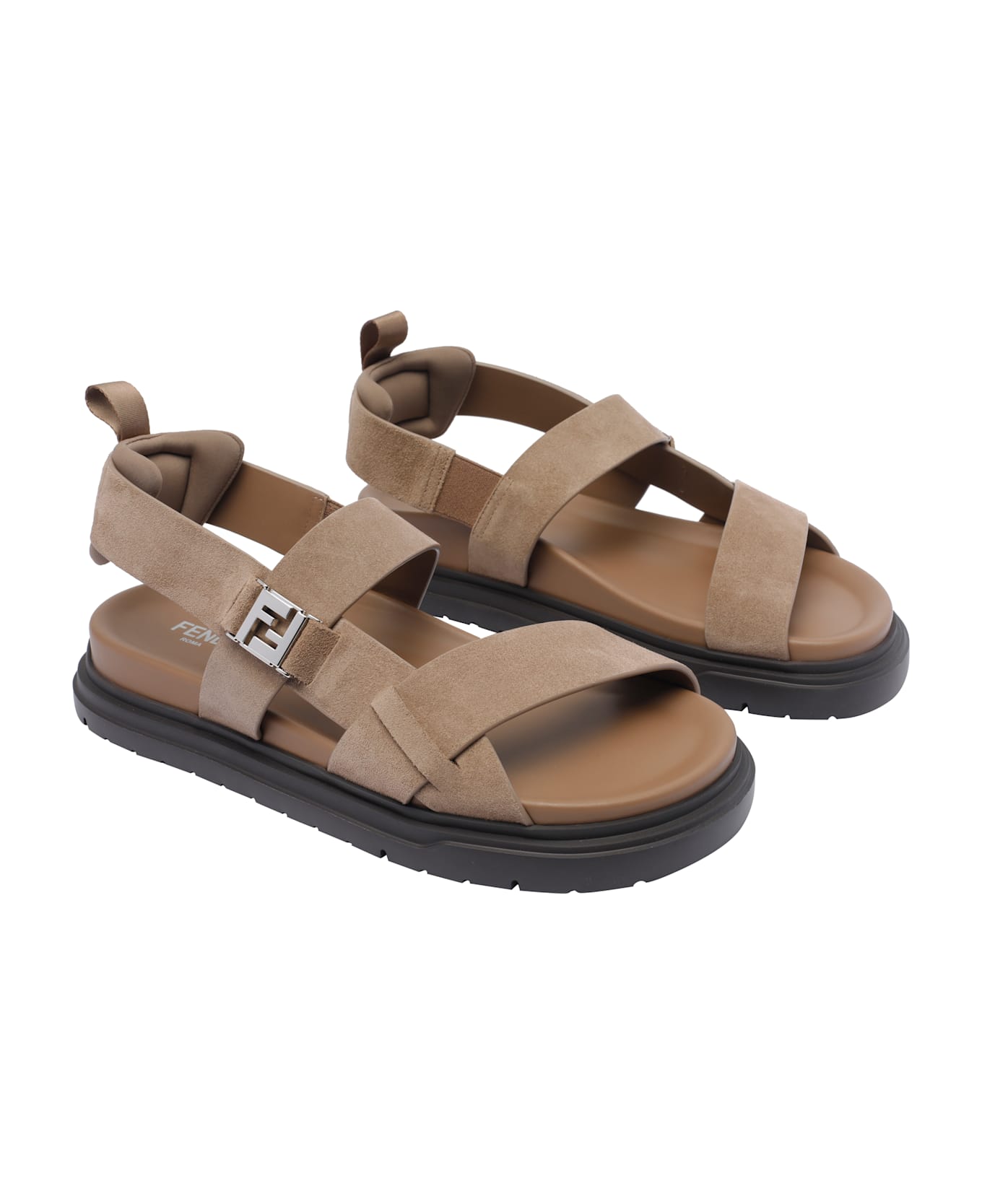 Fendi Ff Sandals - Beige