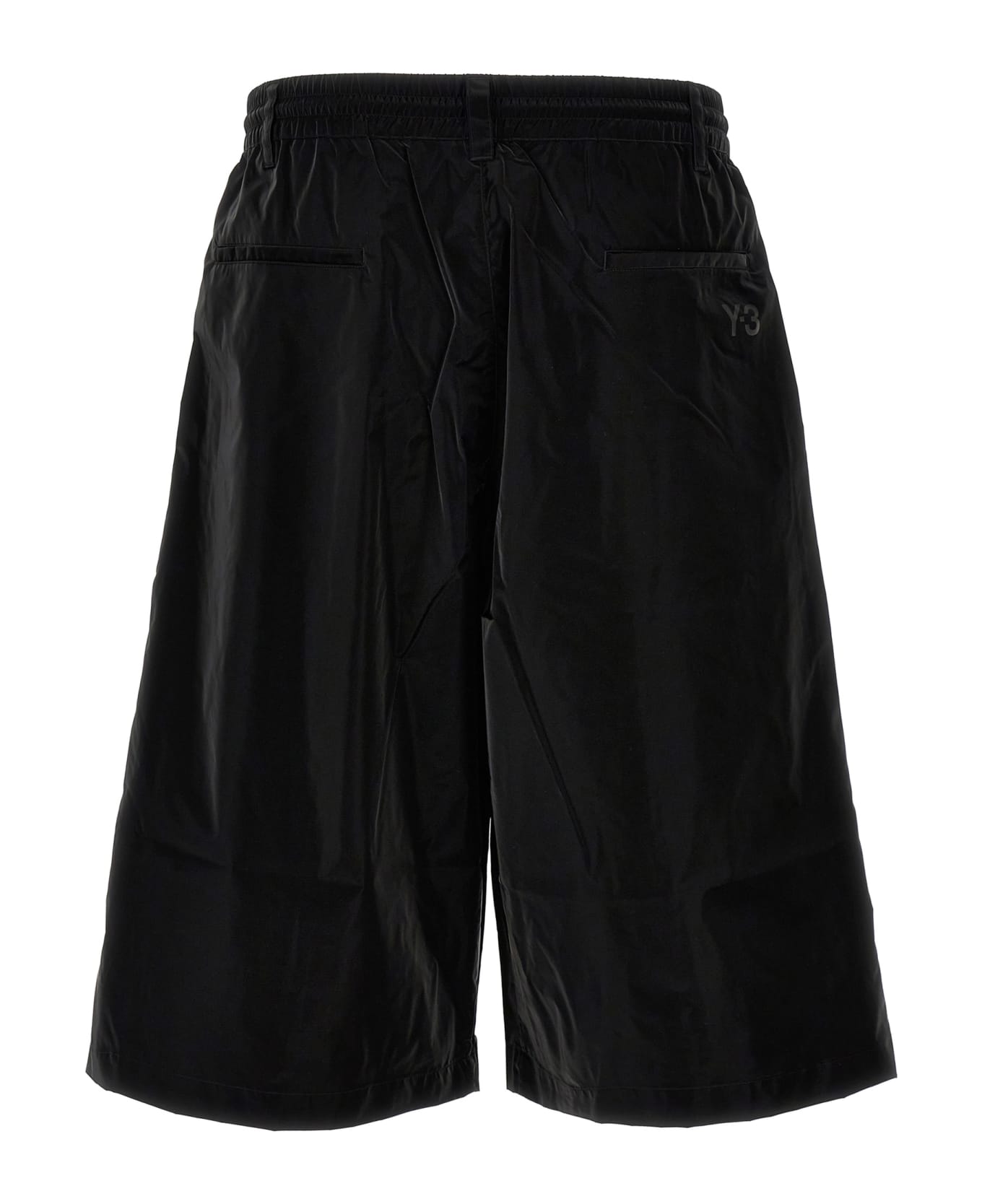 Y-3 Bermuda Shorts With Side Bands - Black
