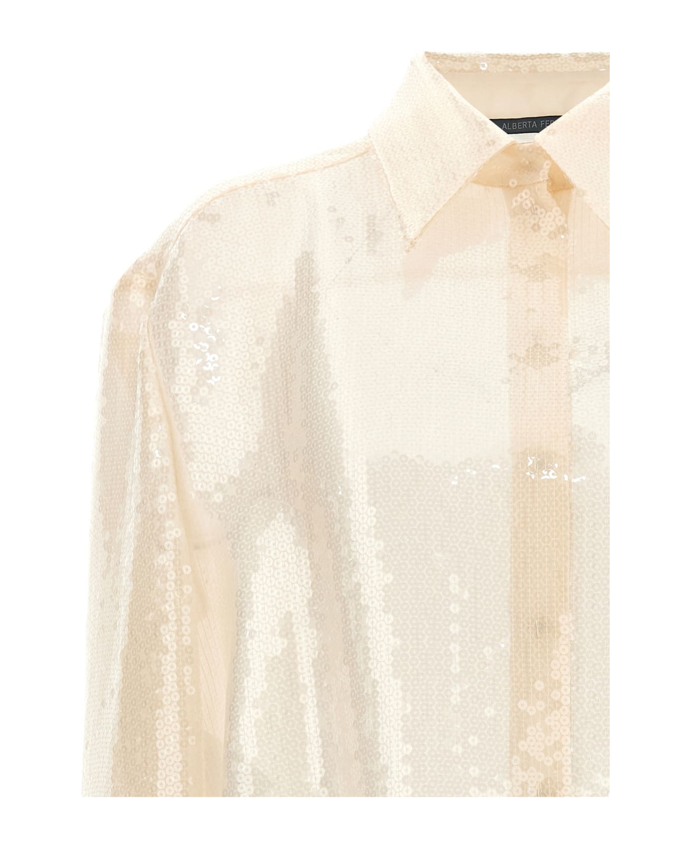Alberta Ferretti Sequin Shirt - White シャツ