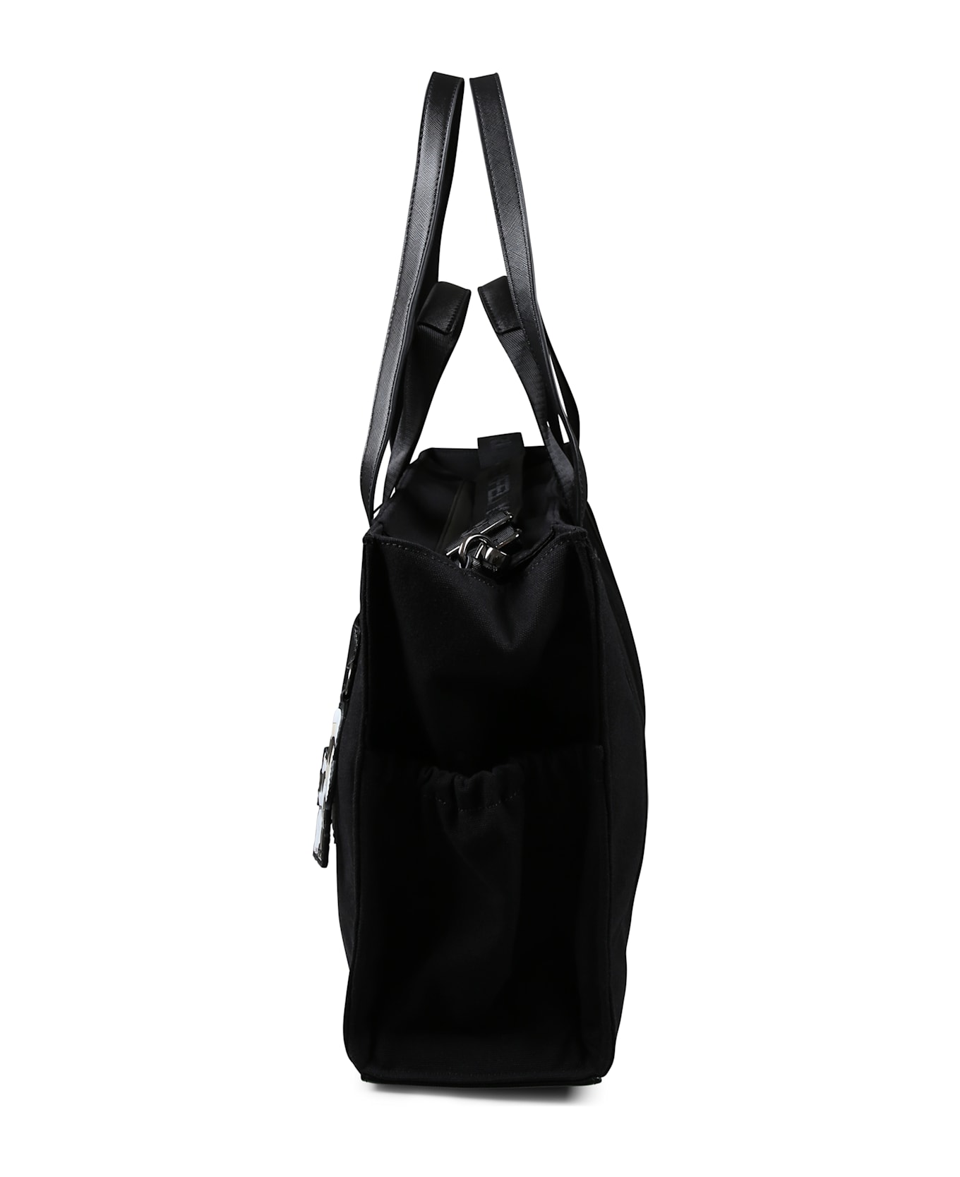 Karl Lagerfeld Kids Black Changing Bag For Babykids With Choupette And Karl Lagerfeld - Black
