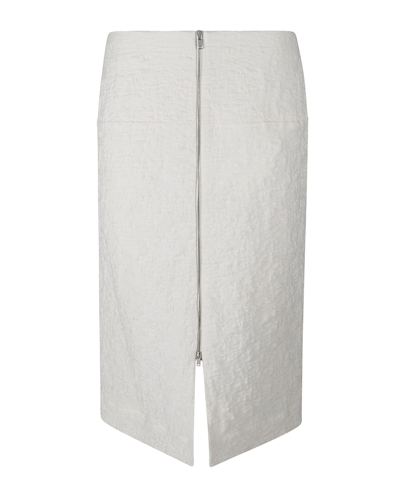 Jil Sander White Cotton Blend Skirt - Natural