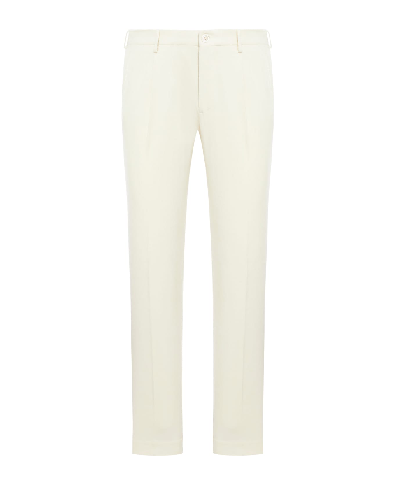 Incotex Cotton Trousers With Pleats - White