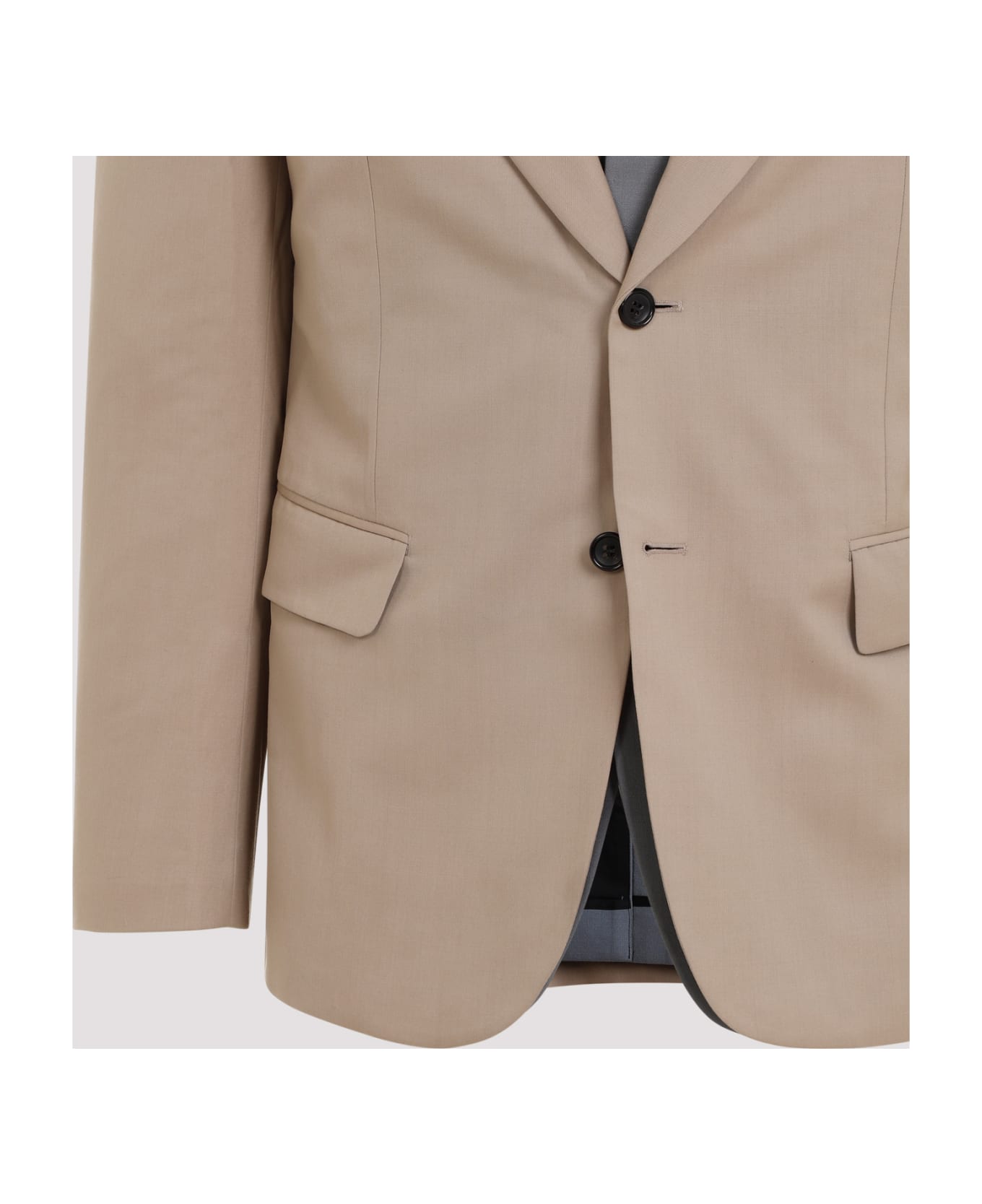 Comme Des Garçons Homme Plus Wool Jacket - Gray Beige