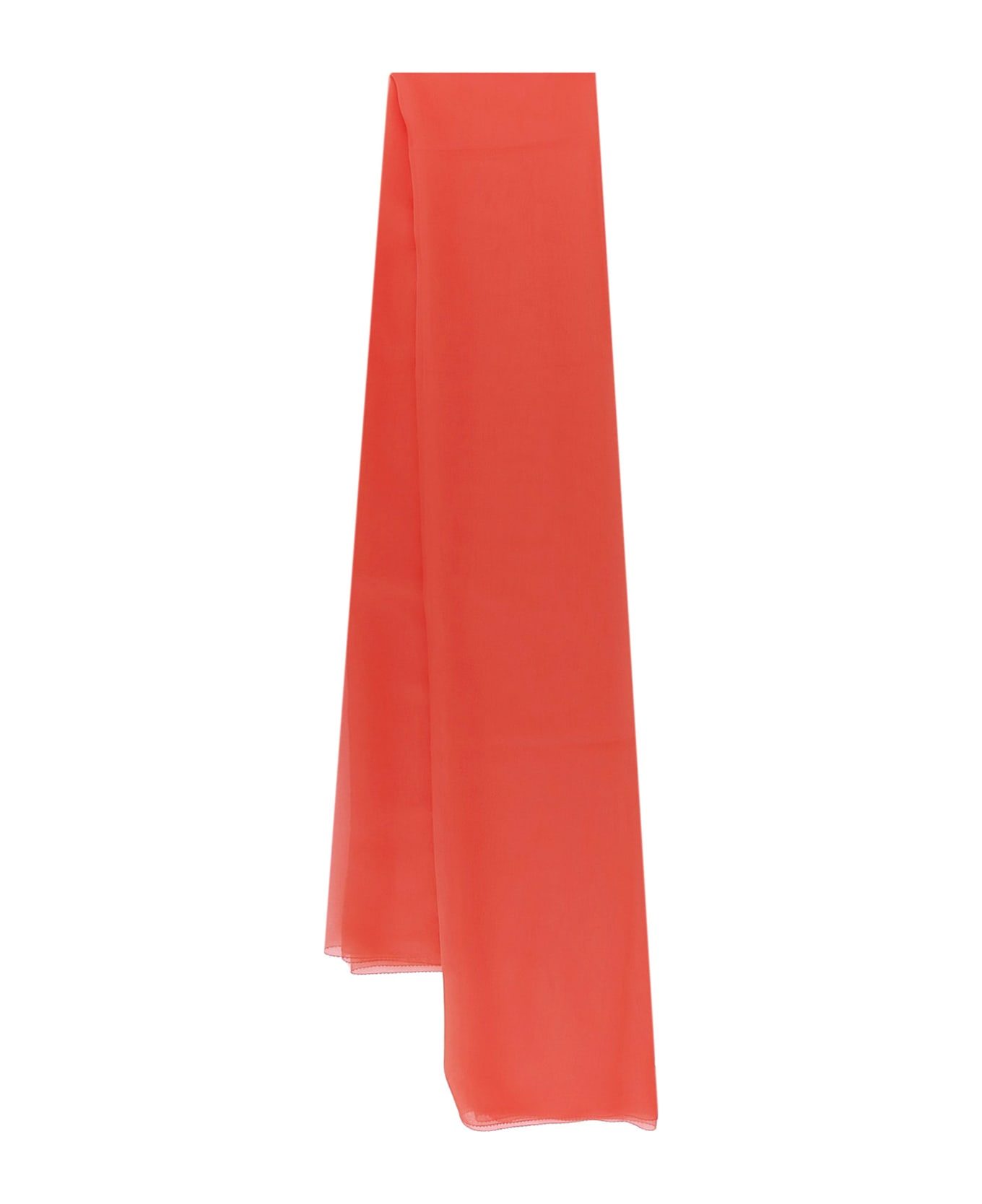 Max Mara Rivera Silk Chiffon Stole - Red