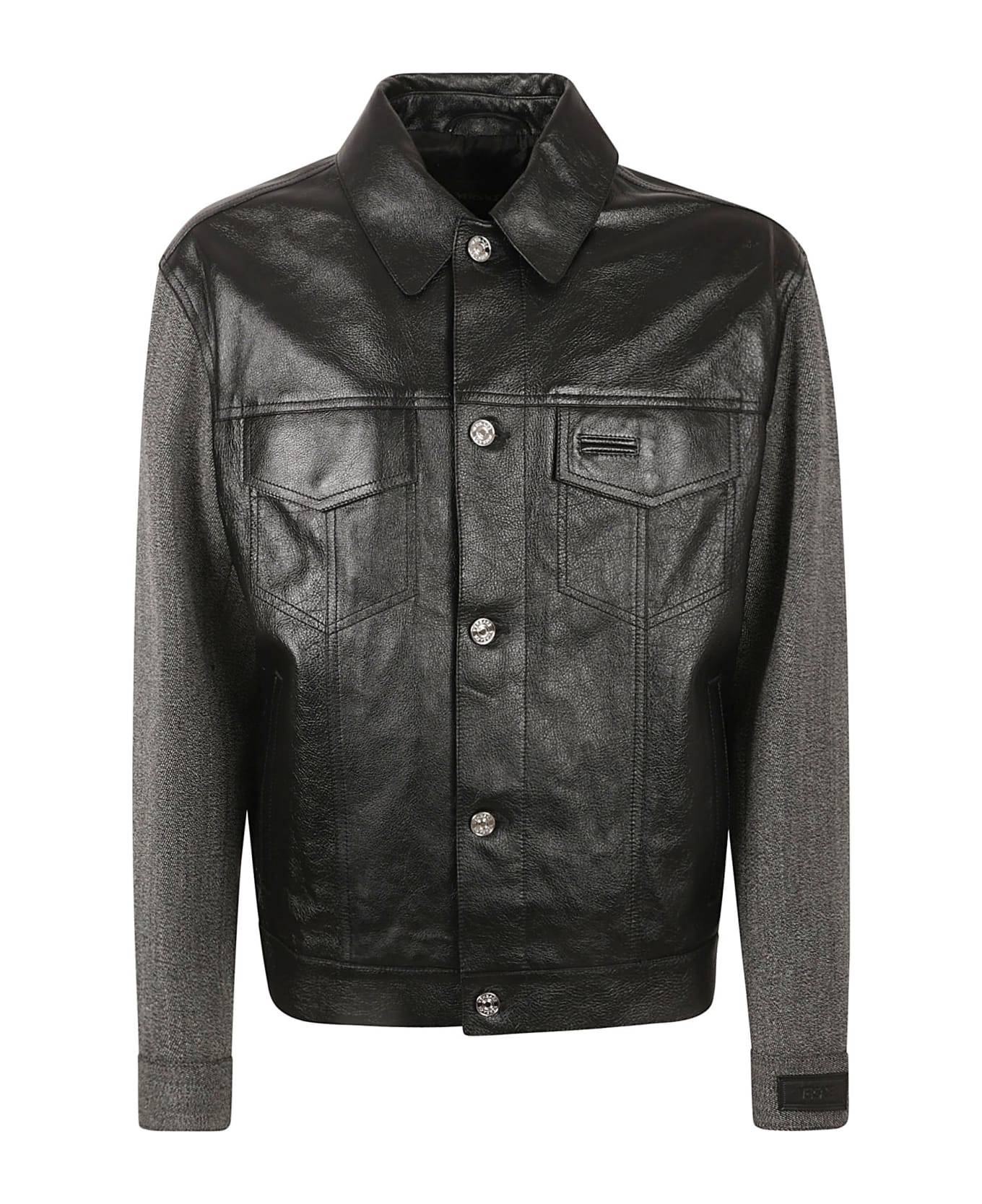 Versace Buttoned Cargo Jacket - Black/White