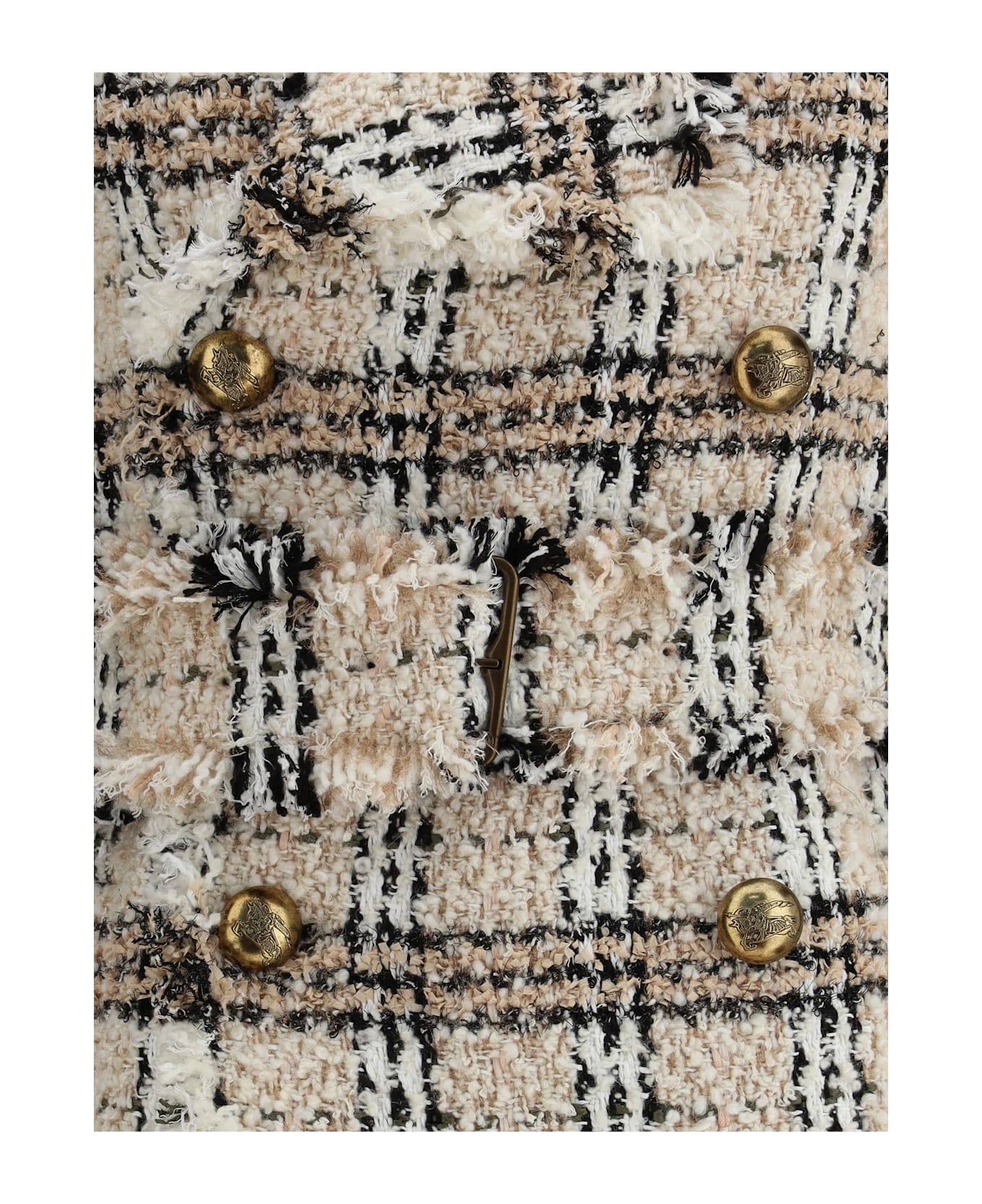 Burberry Check Bouclé Coat