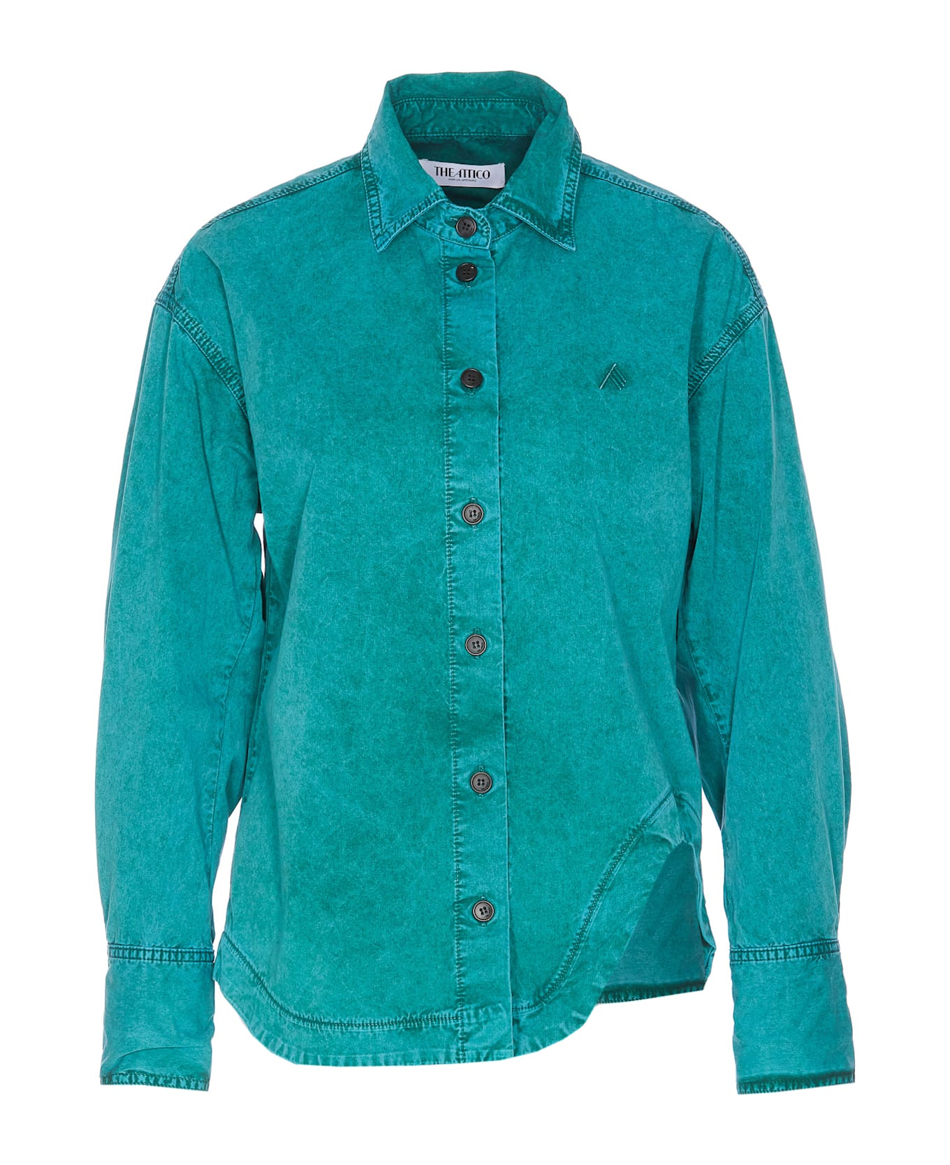 The Attico Logo Shirt Diana Jacket - Green