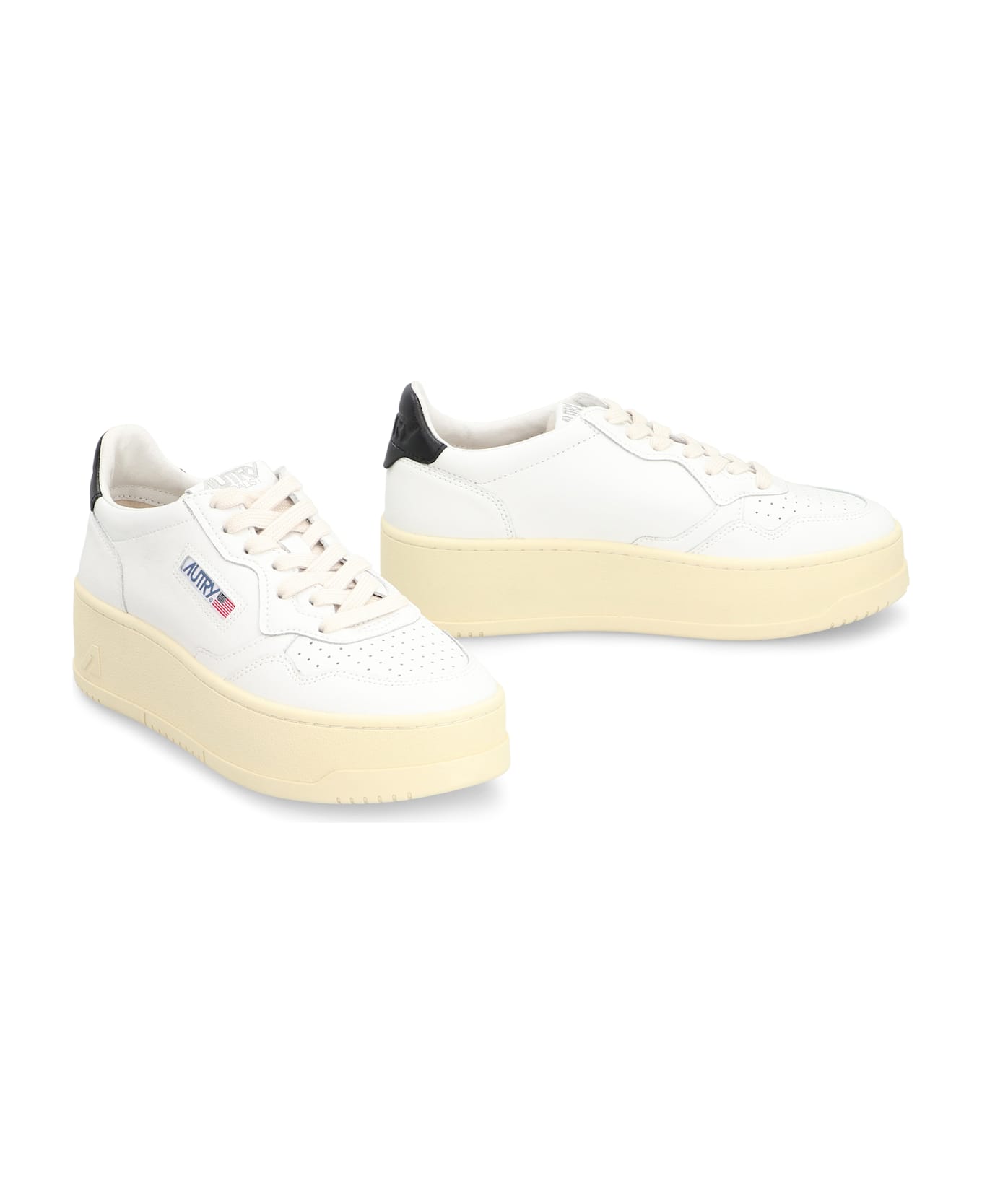 Autry Medalist Leather Platform Sneakers - MULTICOLOUR
