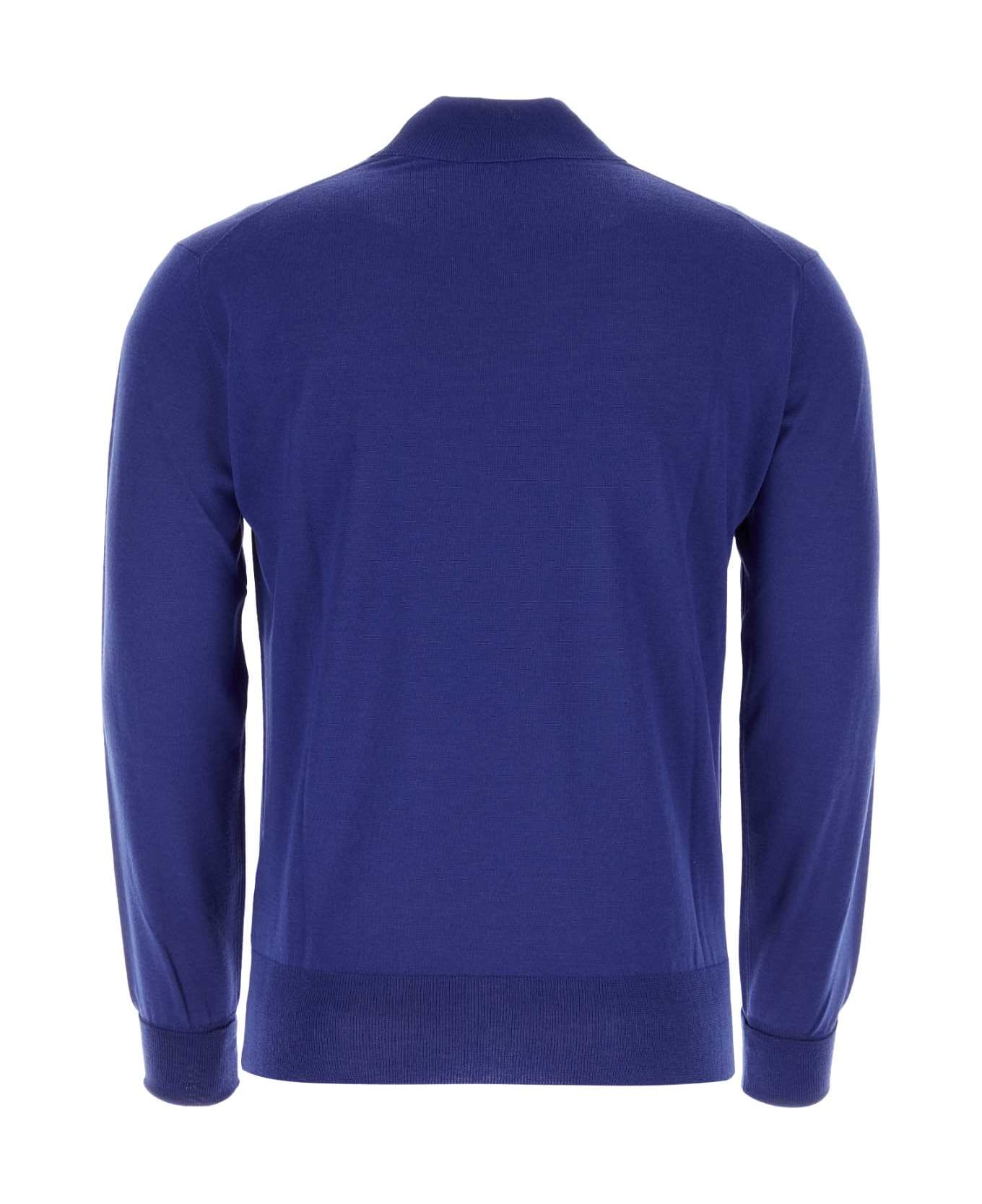 PT01 Electric Blue Wool Sweater - 0345