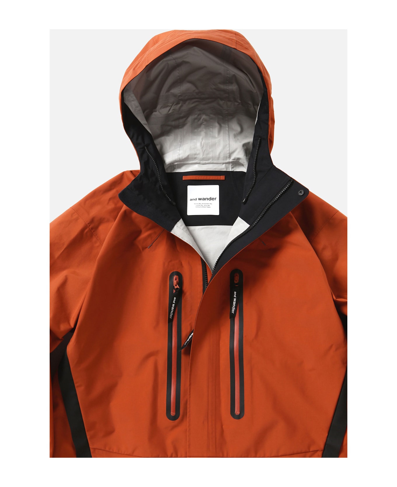 And Wander 2.5 Layer Hiker Rain Jacket - Red