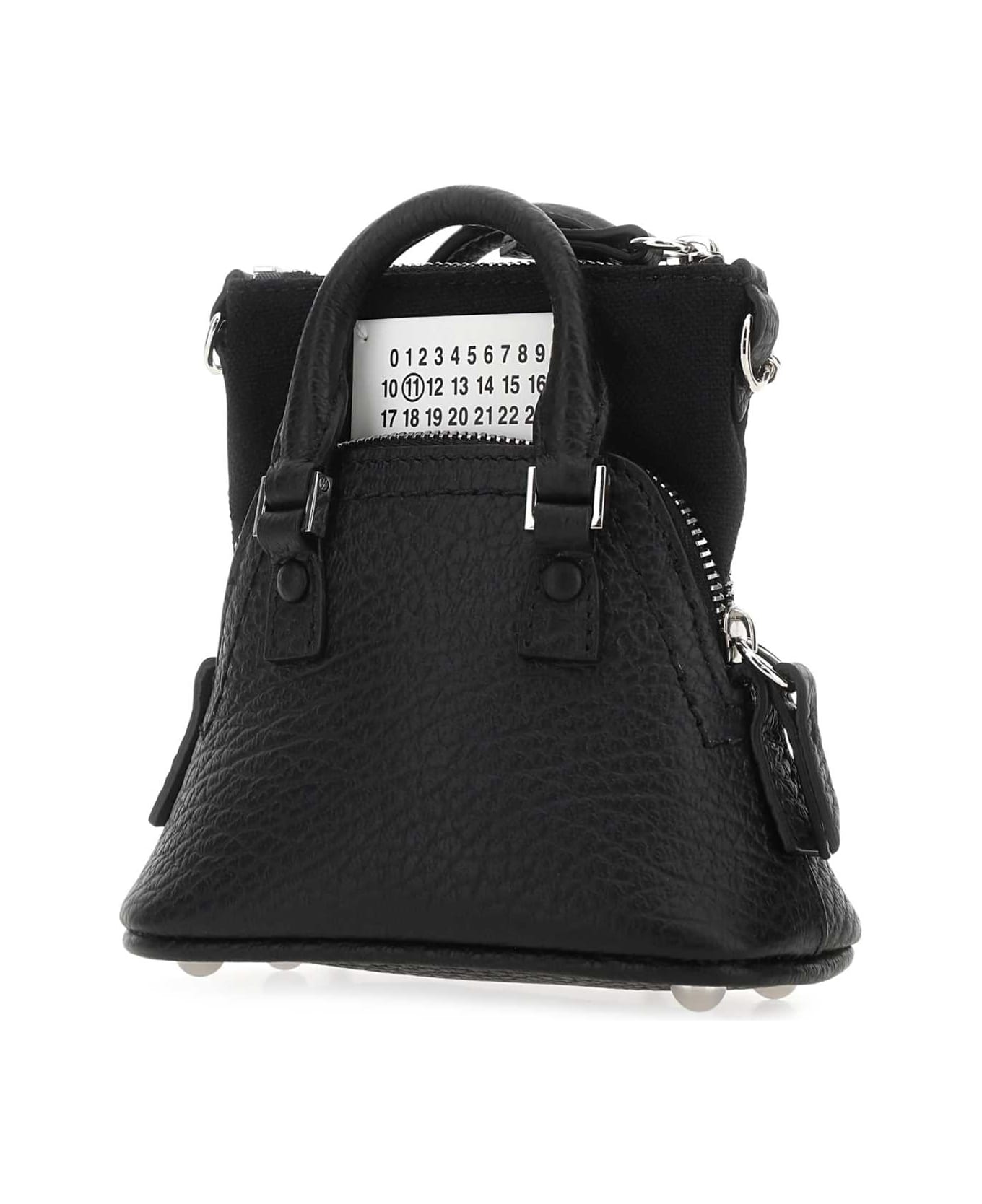 Maison Margiela Black Leather And Fabric 5ac Handbag - T8013