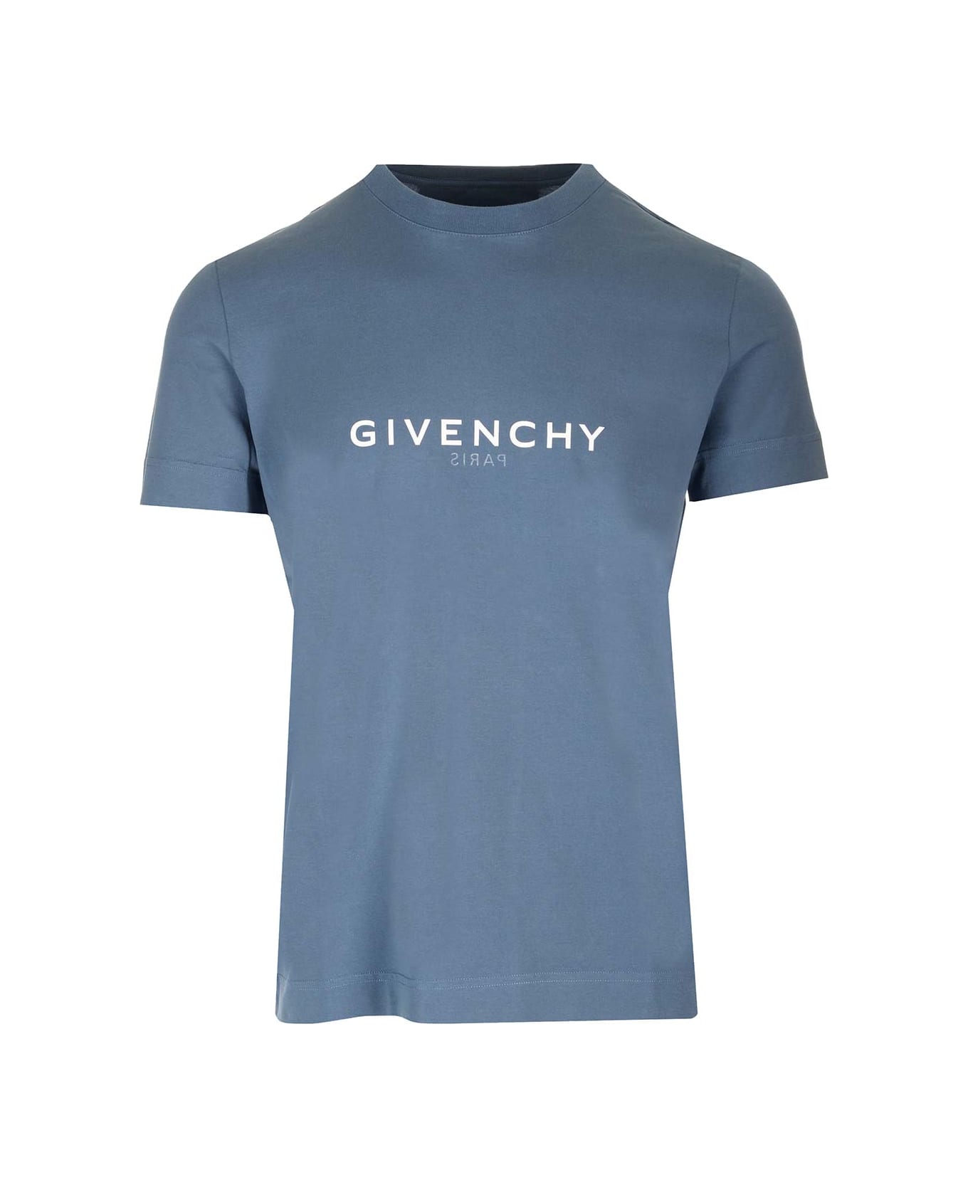 Givenchy Reverse Logo T-shirt - Blue シャツ