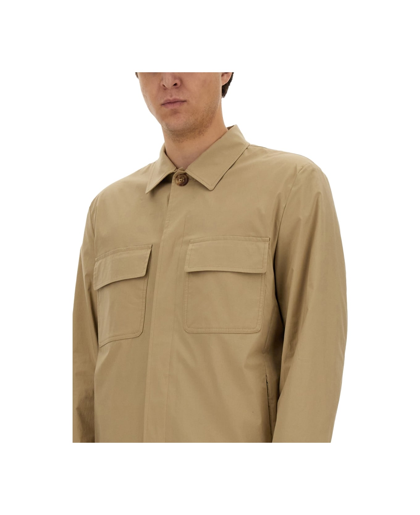 Lardini Shirt Jacket - BEIGE