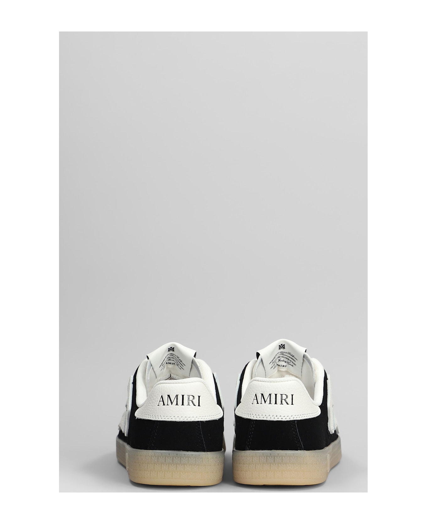 AMIRI Pacific Bones Sneakers In Black Suede - black