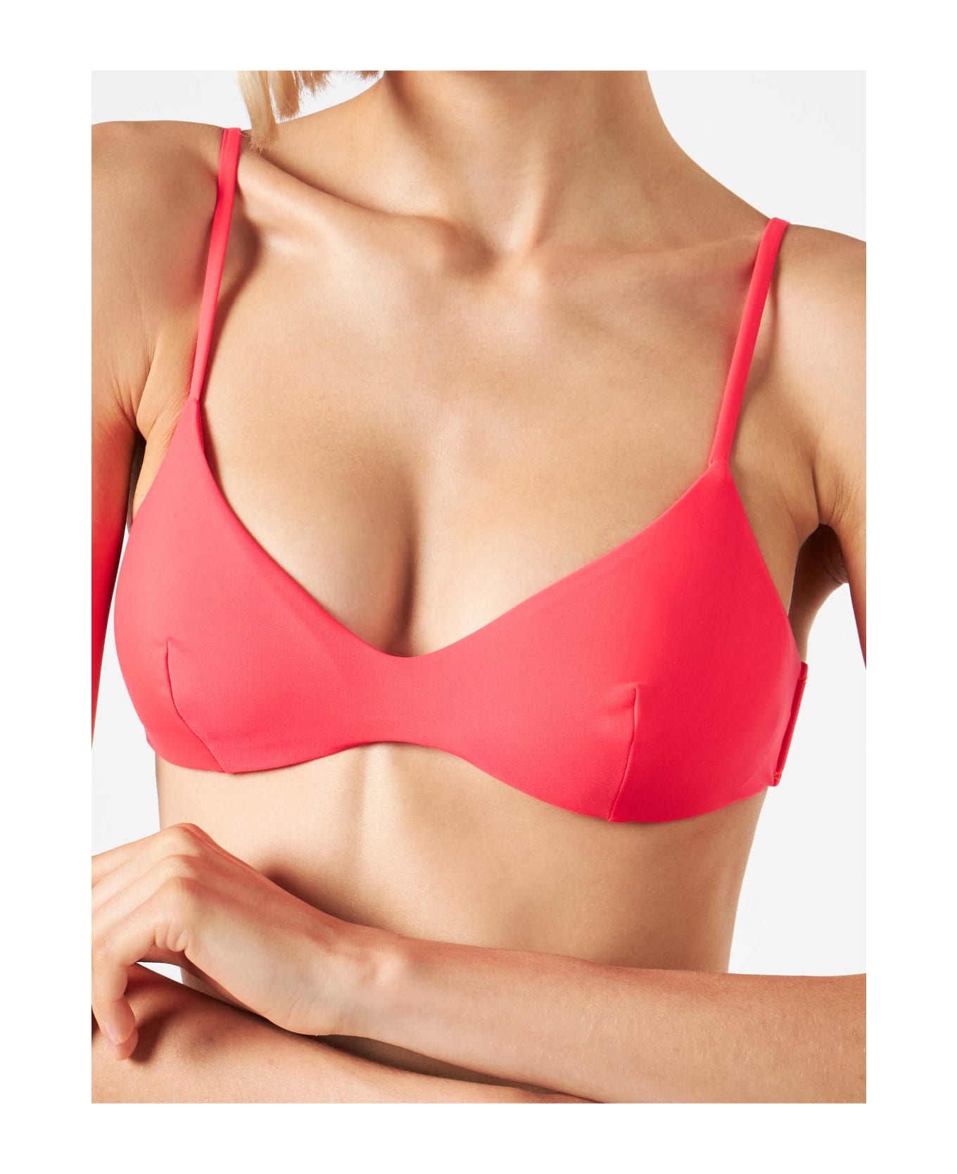 MC2 Saint Barth Woman Fluo Red Bralette Top - FLUO