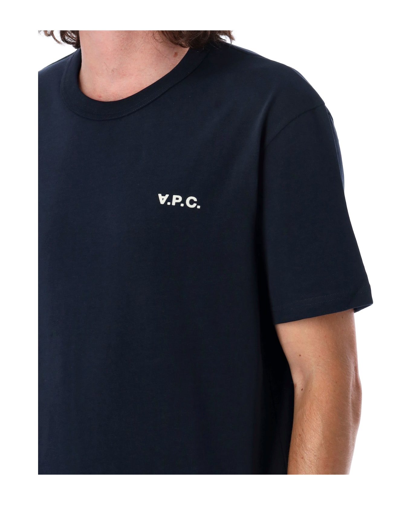 A.P.C. Boxy Petite Vpc T-shirt - DARK NAVY/ECRU