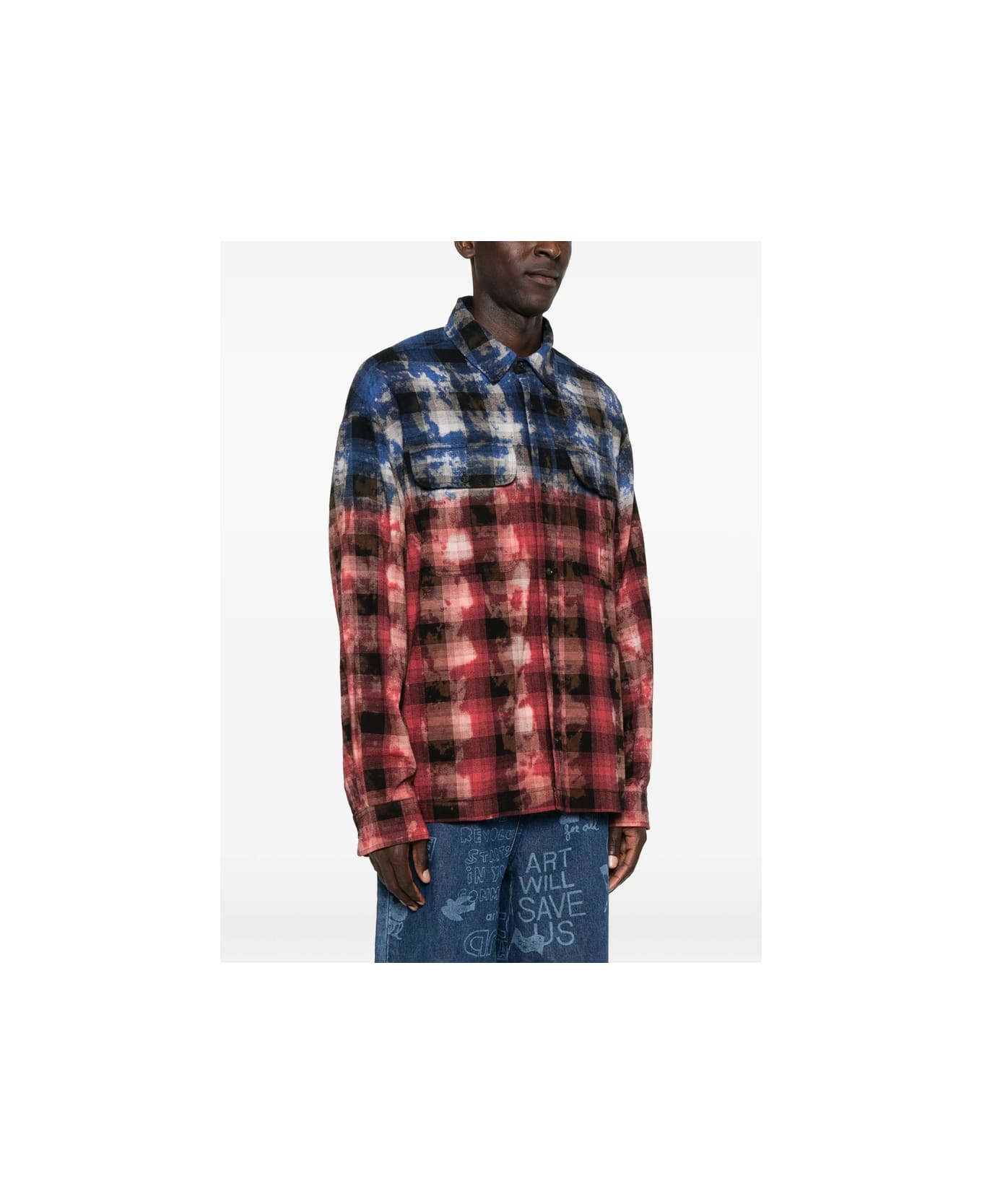 Palm Angels Shirt - BLUE/RED