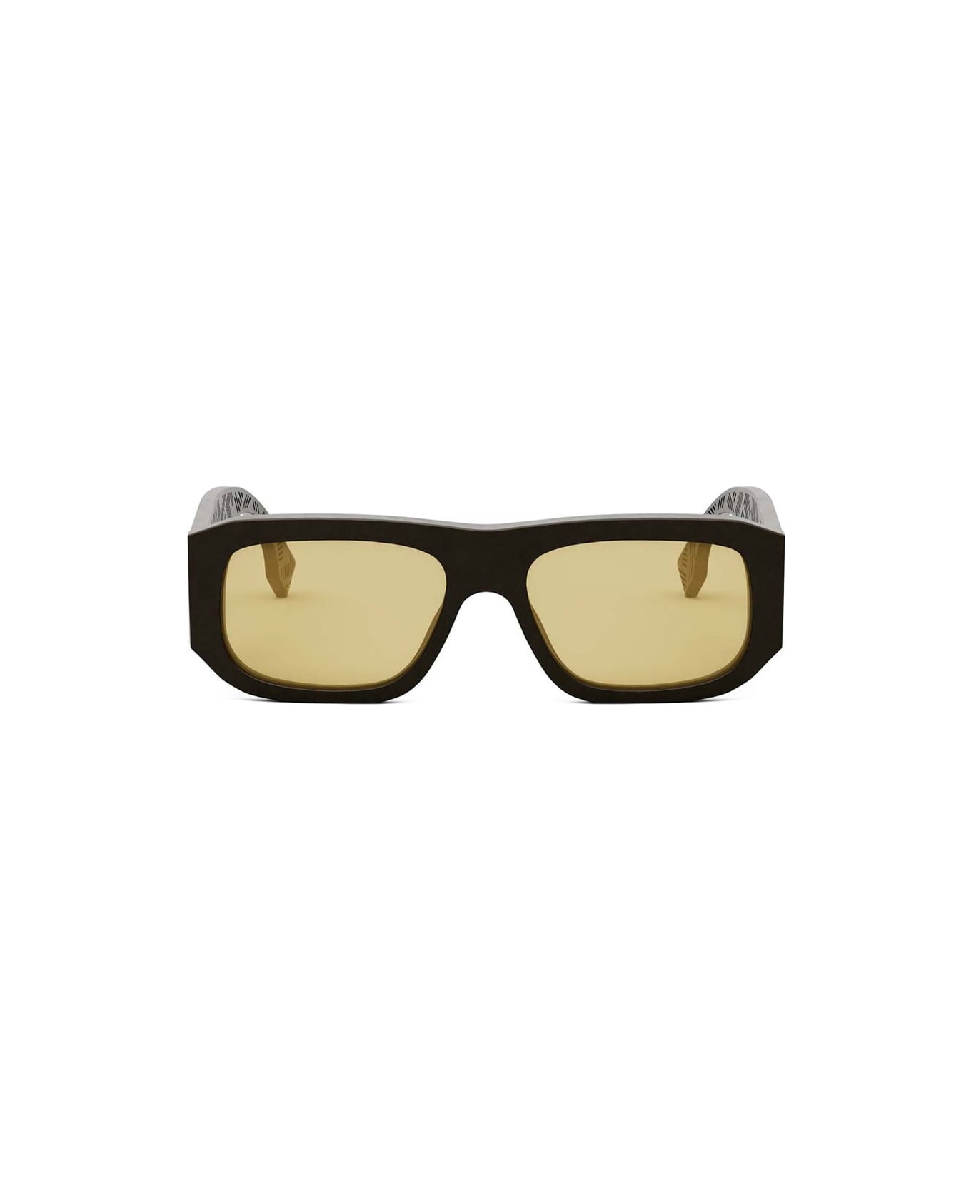 Fendi Eyewear Sunglasses - Marmorizzato rosa-marrone/Gialla