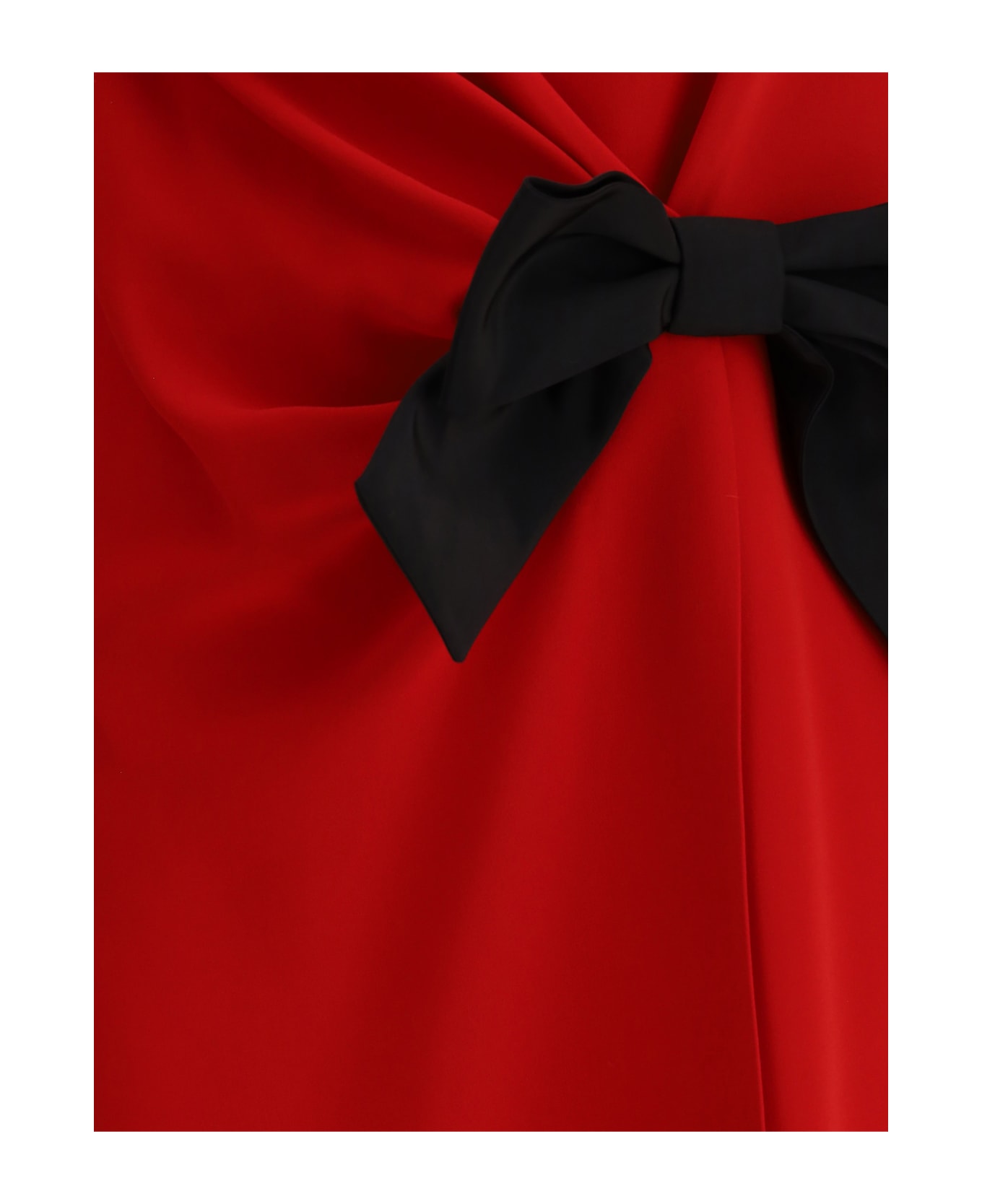 Valentino Short Silk Dress With Bow