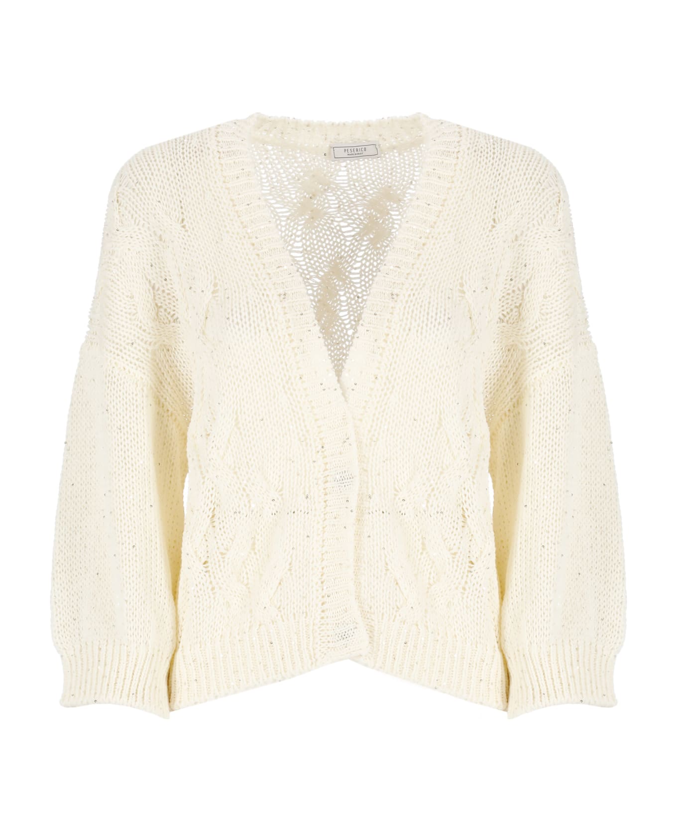 Peserico Cotton Cardigan - Ivory