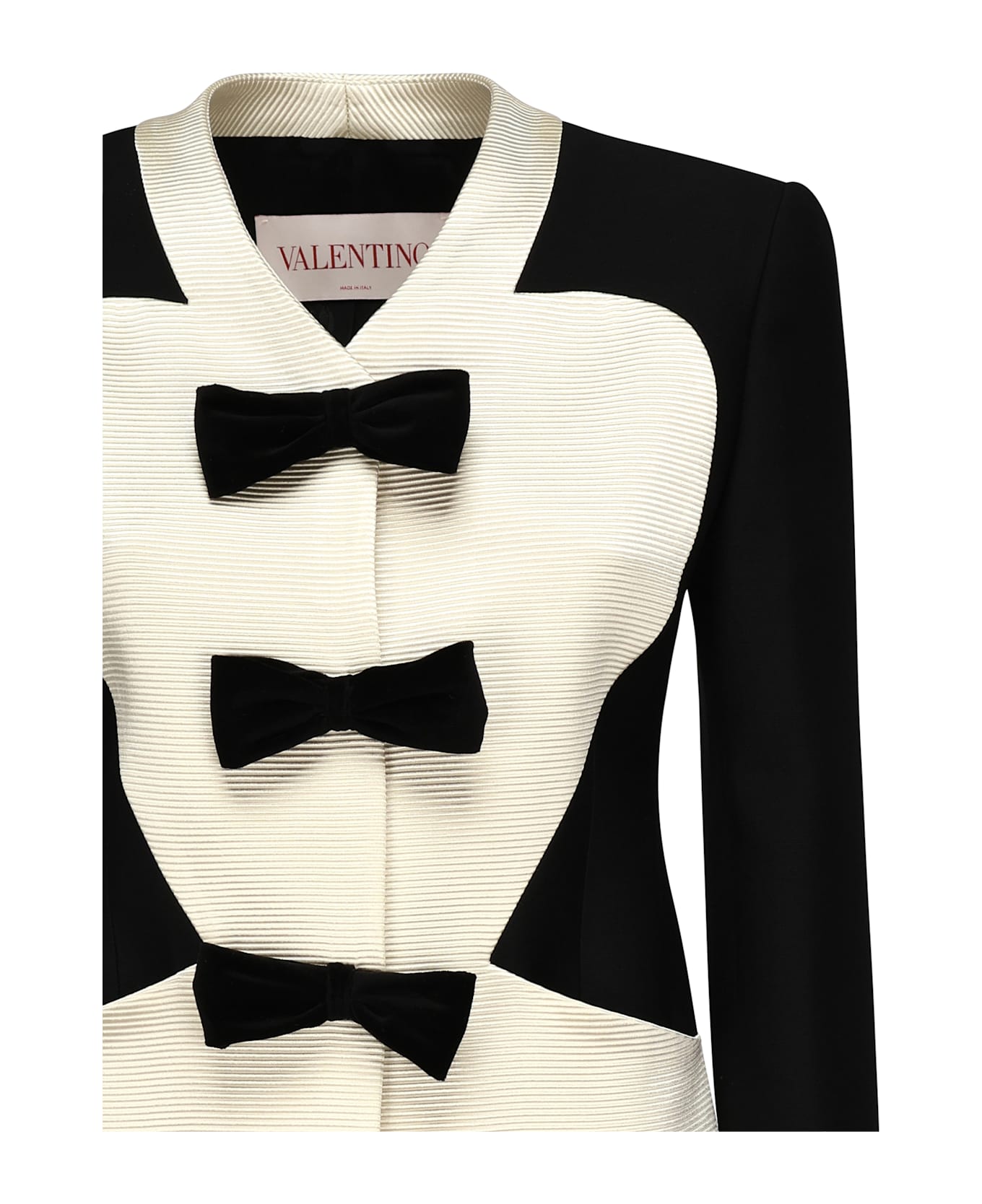 Valentino Garavani Crepe Jacket With Bows - Beige