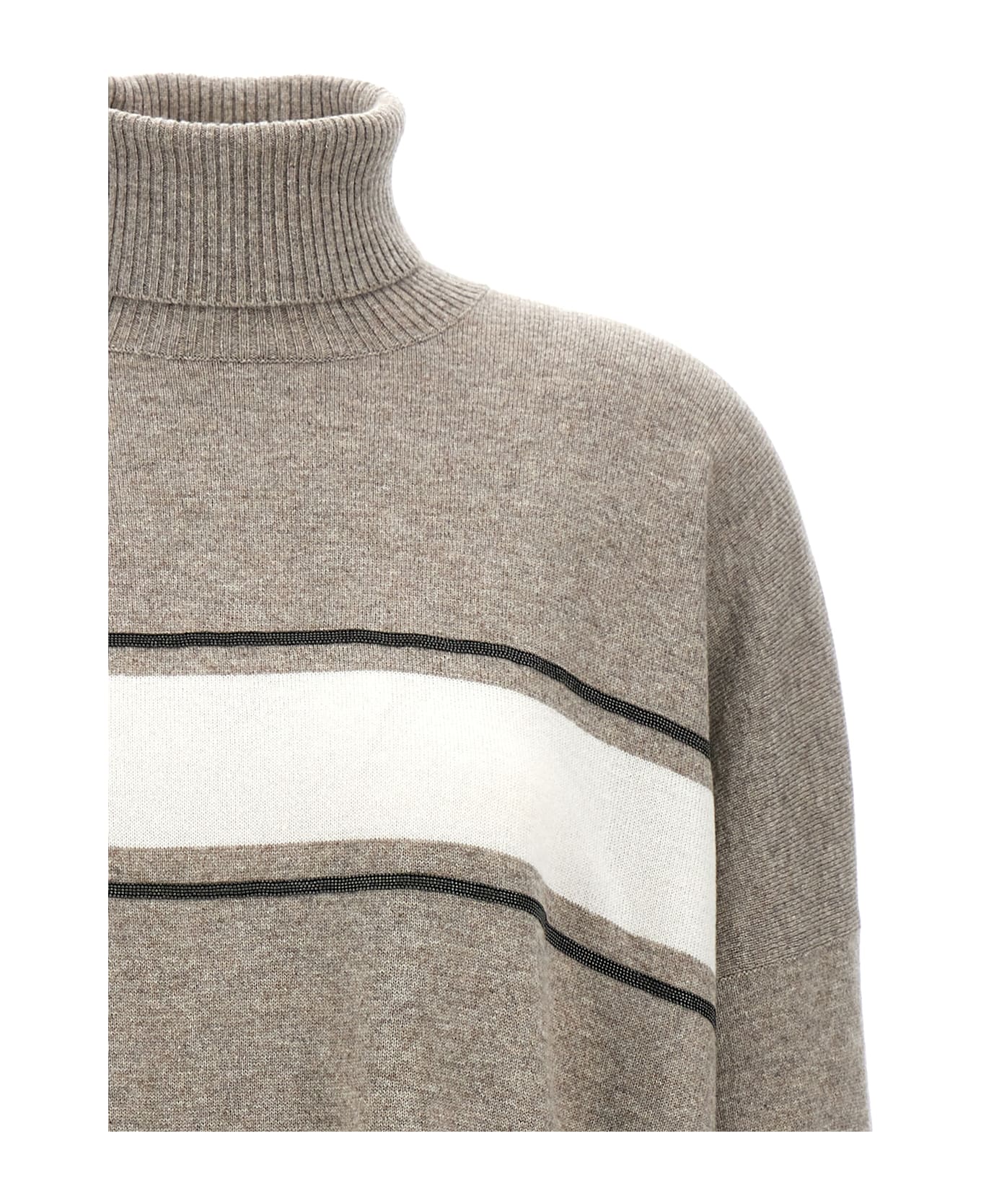 Brunello Cucinelli 'monile' Sweater - Gray