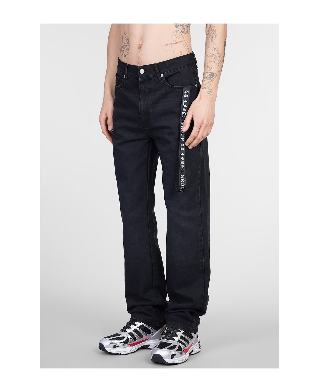 44 Label Group Francisco Jeans In Black Cotton - black
