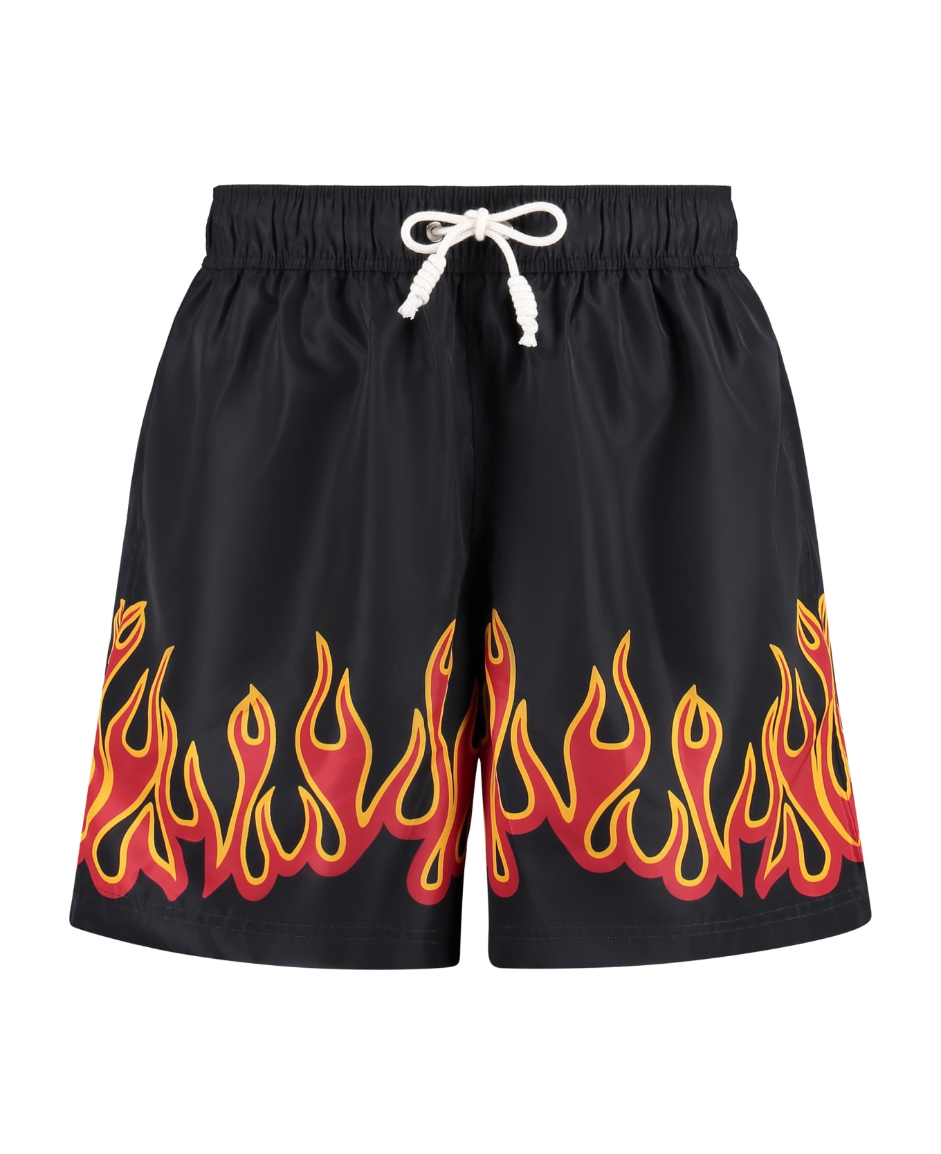 Palm Angels Printed Swim Shorts - black