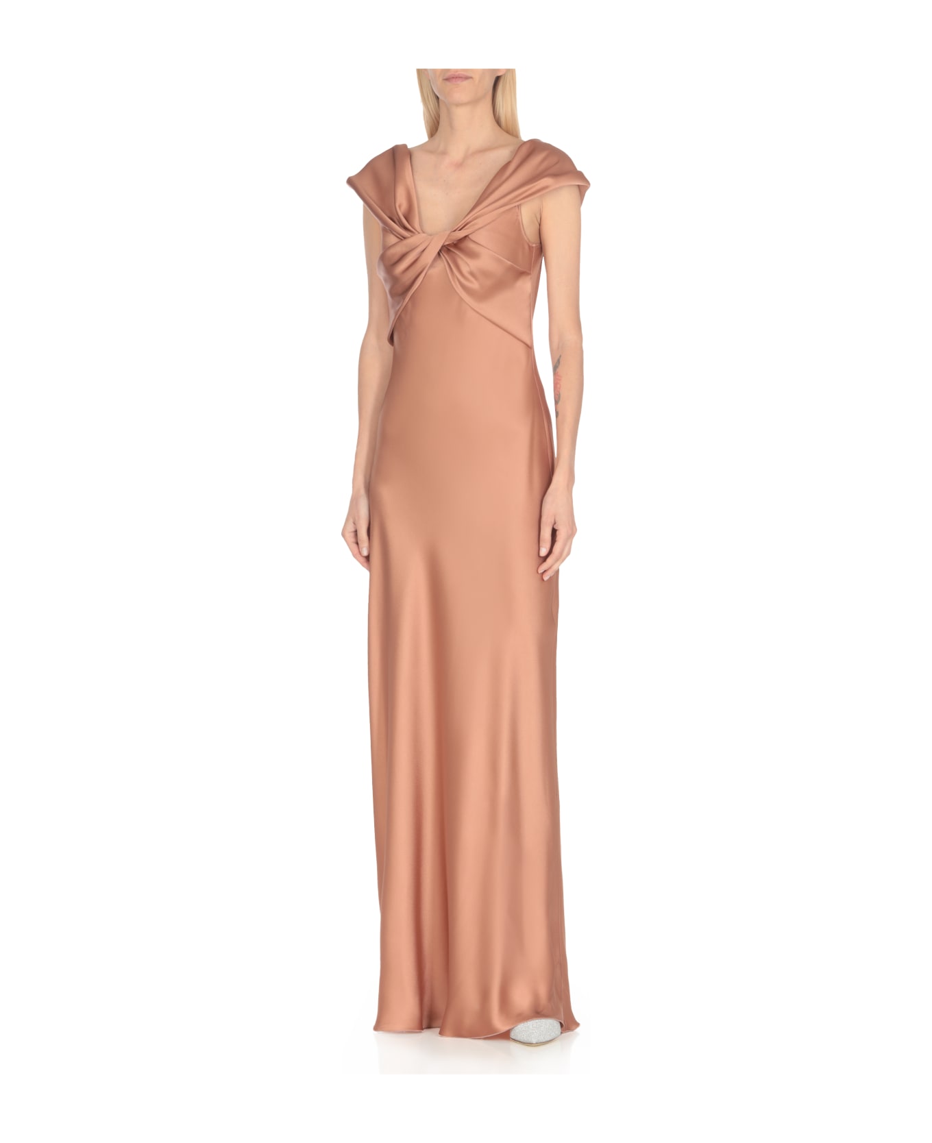 Alberta Ferretti Silk Blend Dress - Pink
