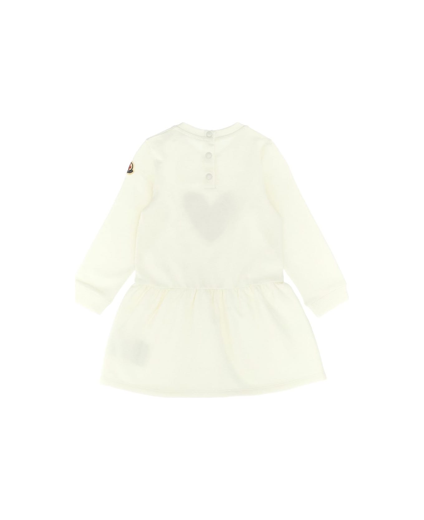 Moncler Enfant, Cotton Sweatshirt Dress - White