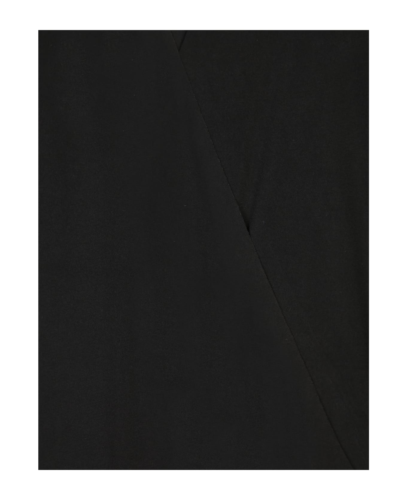 Norma Kamali Black Long Wrap Slit Dress - Black