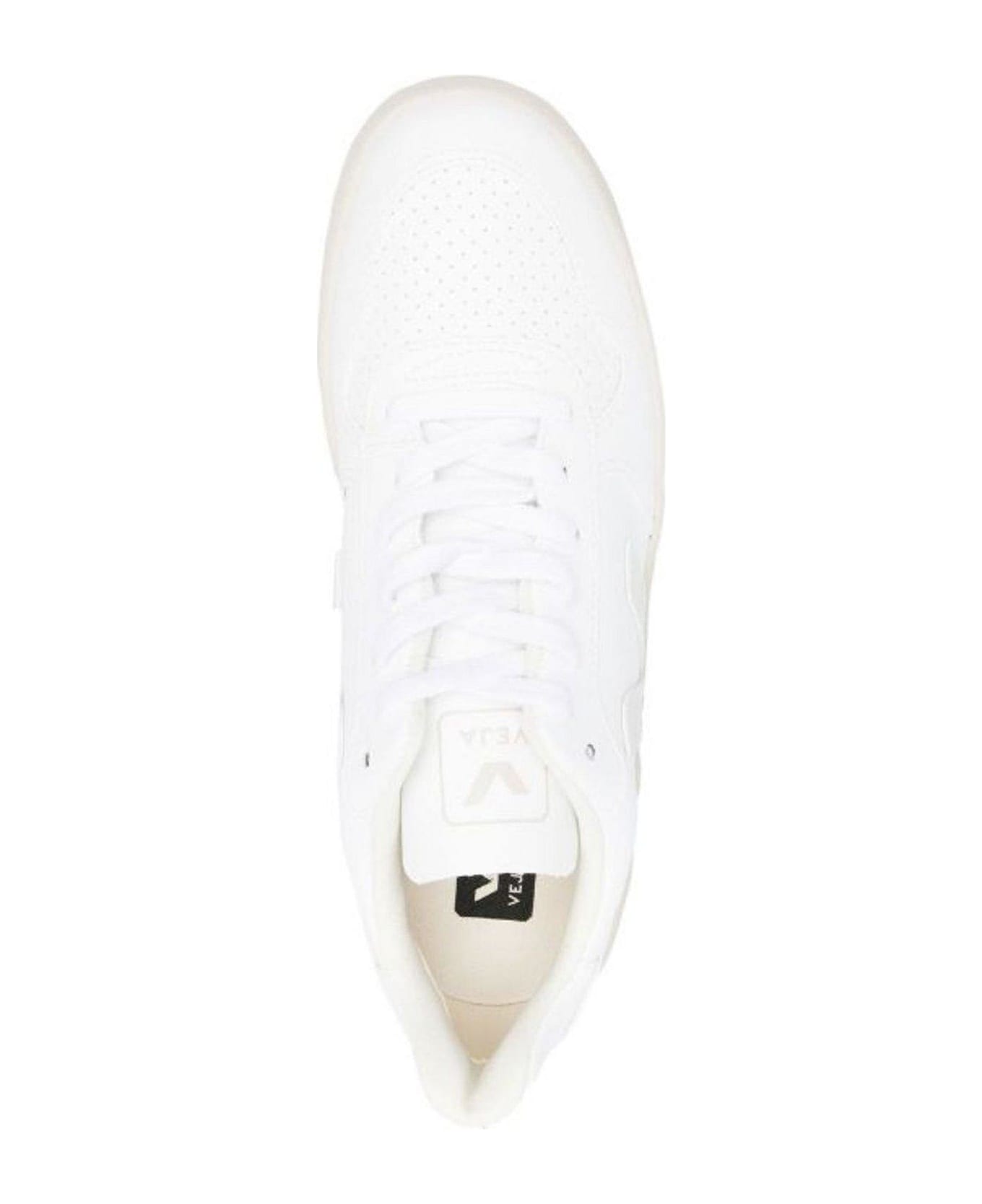 Veja V-10 Lace-up Sneakers - Full White