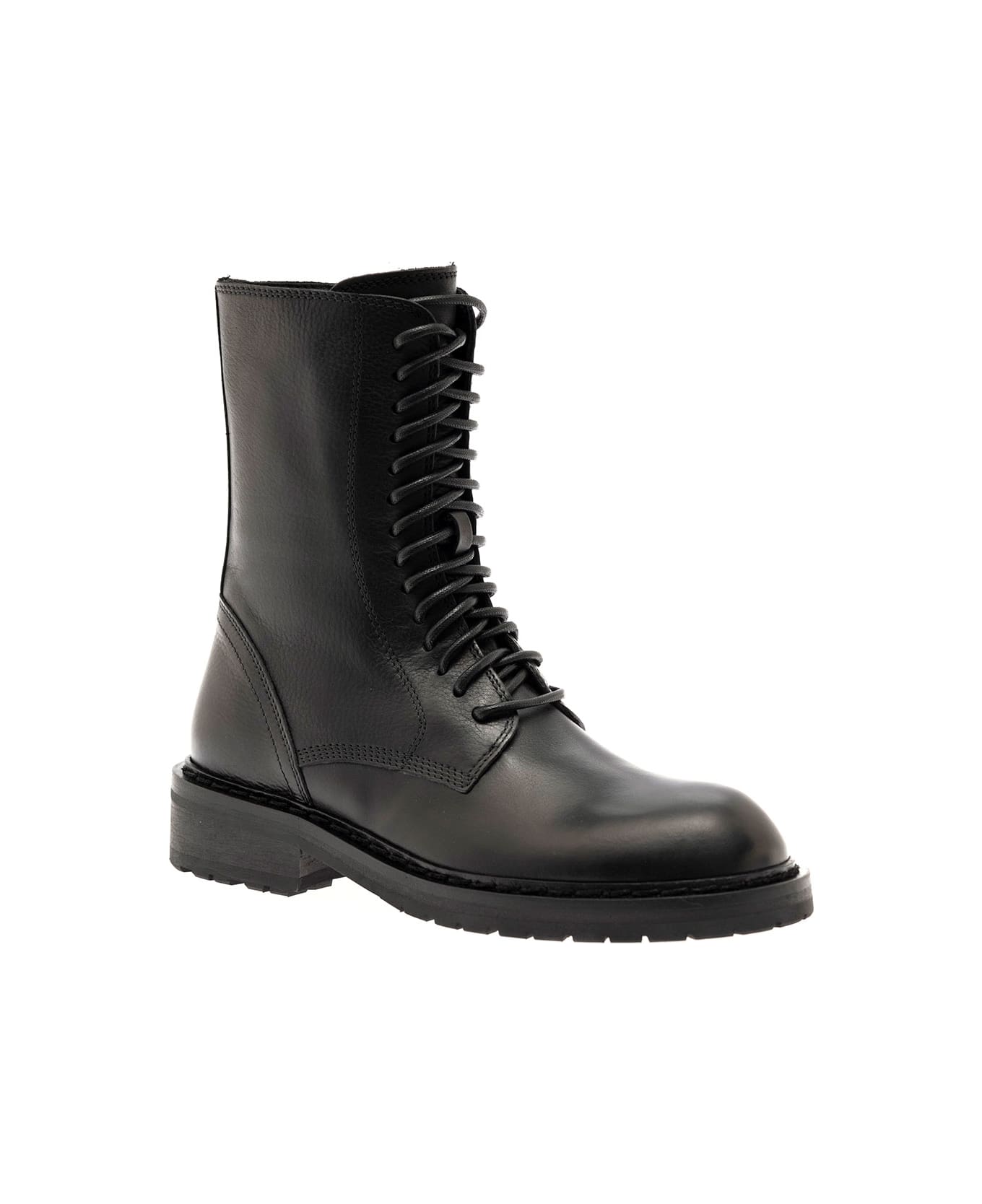 Ann Demeulemeester Henrica Leather Ankle Boots Woman Ann Demeulemeester - BLACK