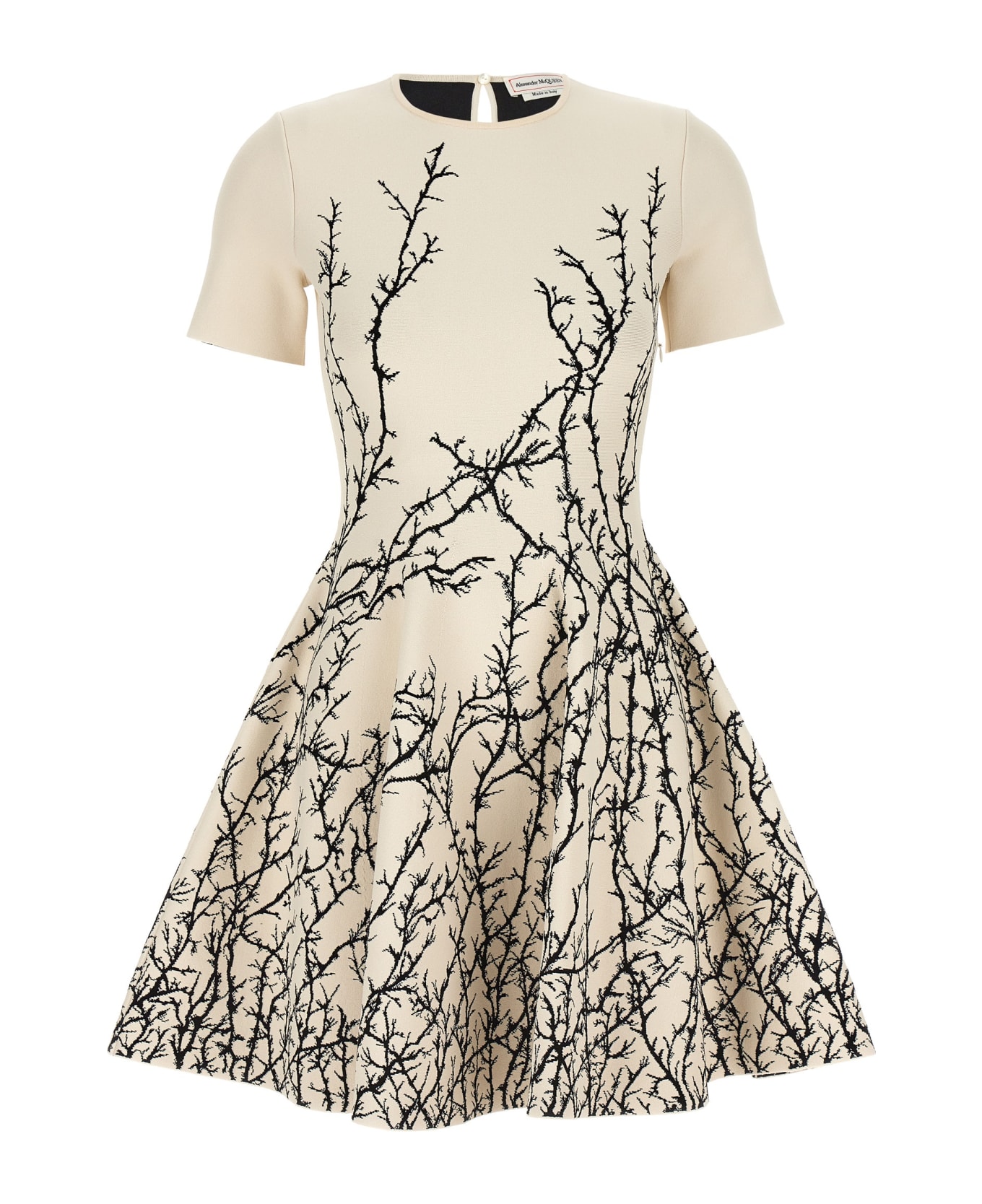 Alexander McQueen 'thorn' Dress - White/Black