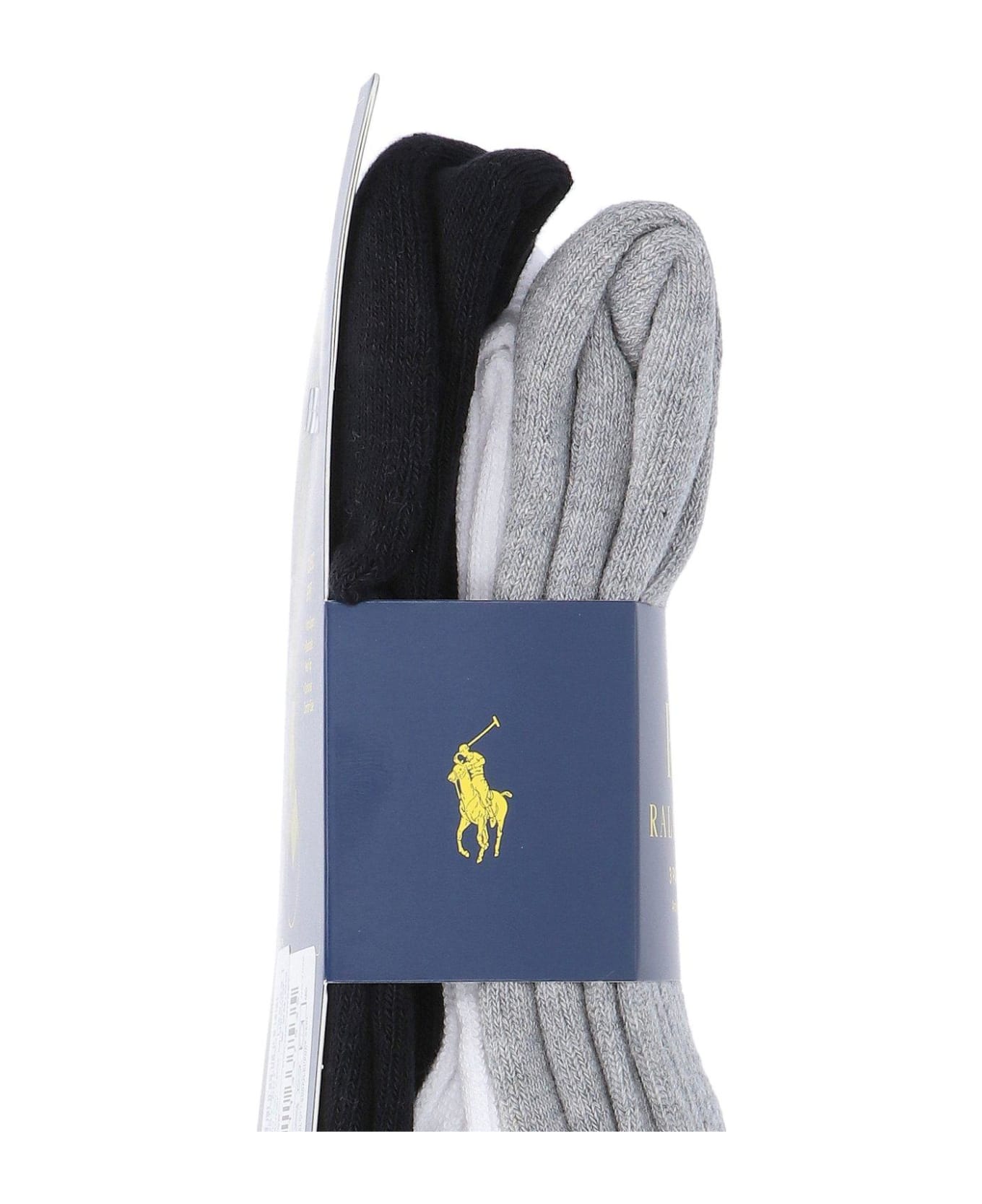 Polo Ralph Lauren Logo Embroidered Three-pack Socks Polo Ralph Lauren
