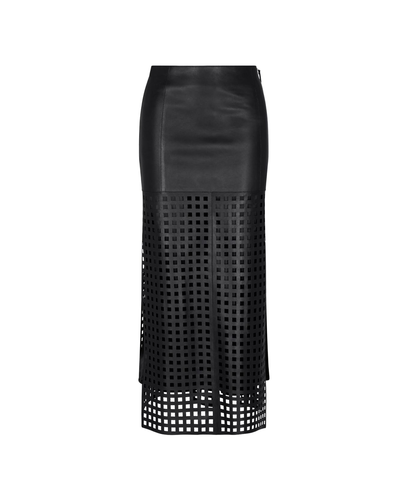 Emporio Armani Leather Skirt - Black