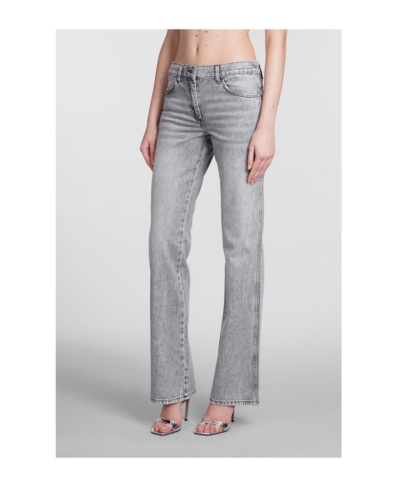 IRO Barni Jeans In Grey Cotton - grey