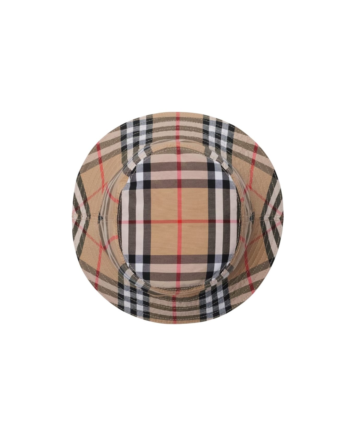 Burberry Kids Checked Bucket Hat - Beige