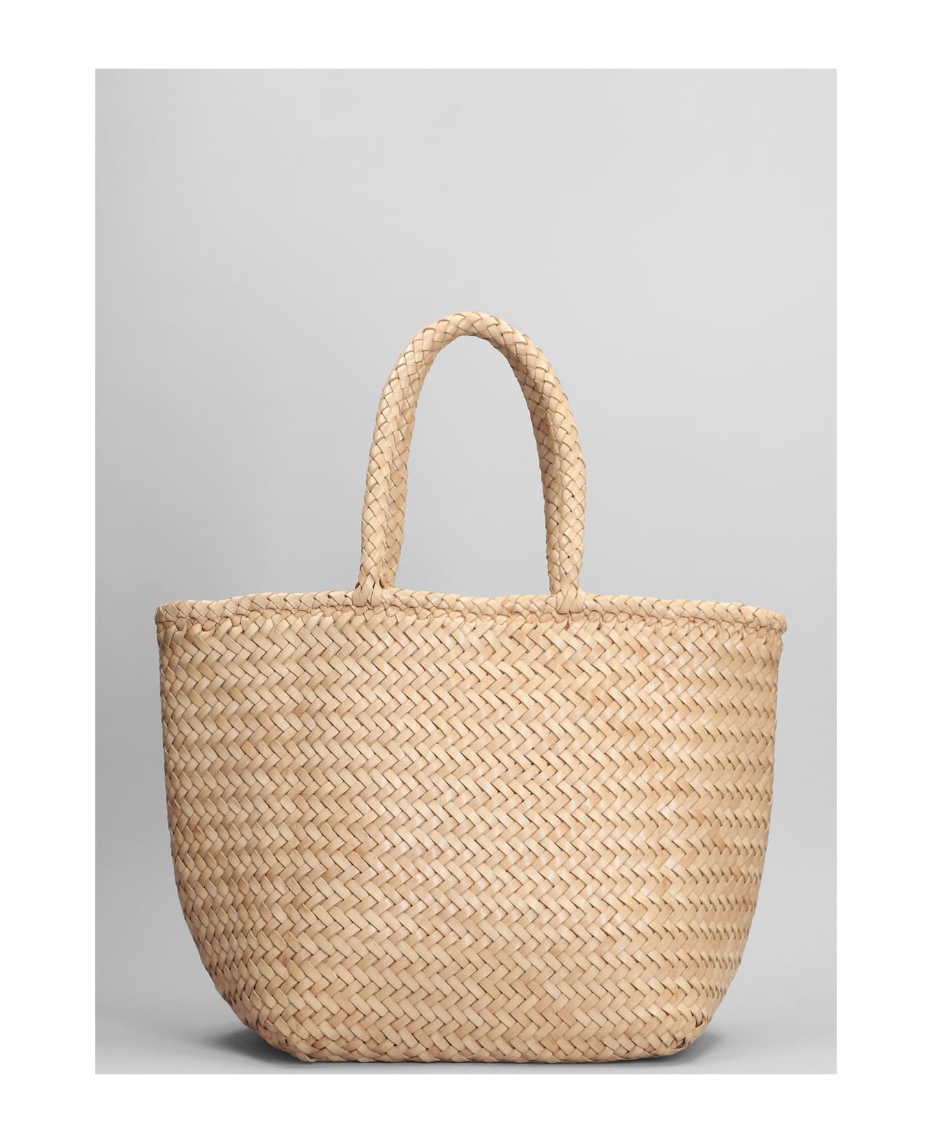 Dragon Diffusion Grace Basket Tote In Beige Leather - beige