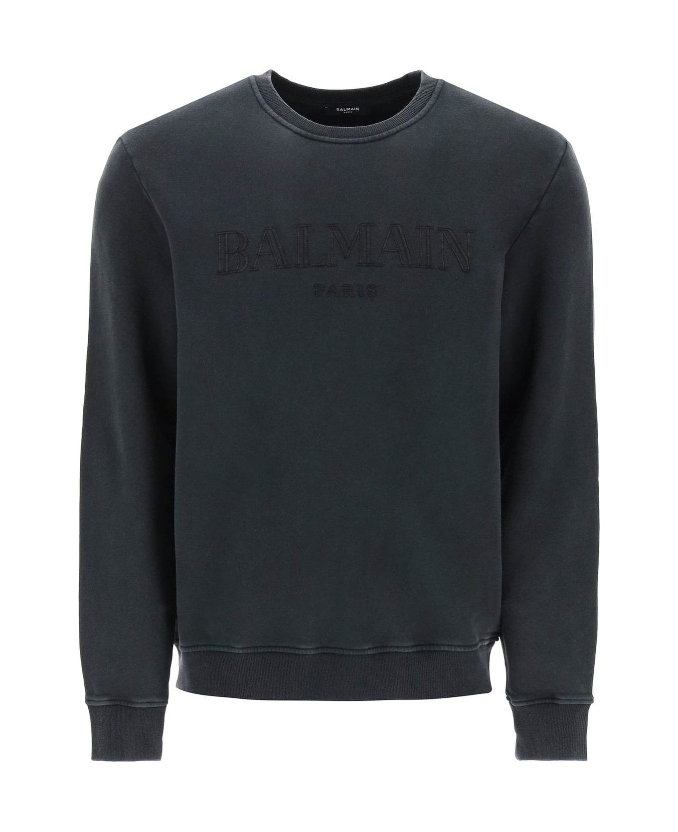 Balmain Vintage Logo Embroidered Sweatshirt - GRIS GRIS (Grey)