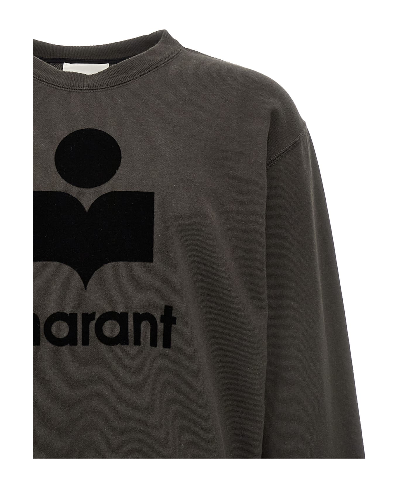 Isabel Marant Logo Printed Crewneck Sweatshirt - Faded Black